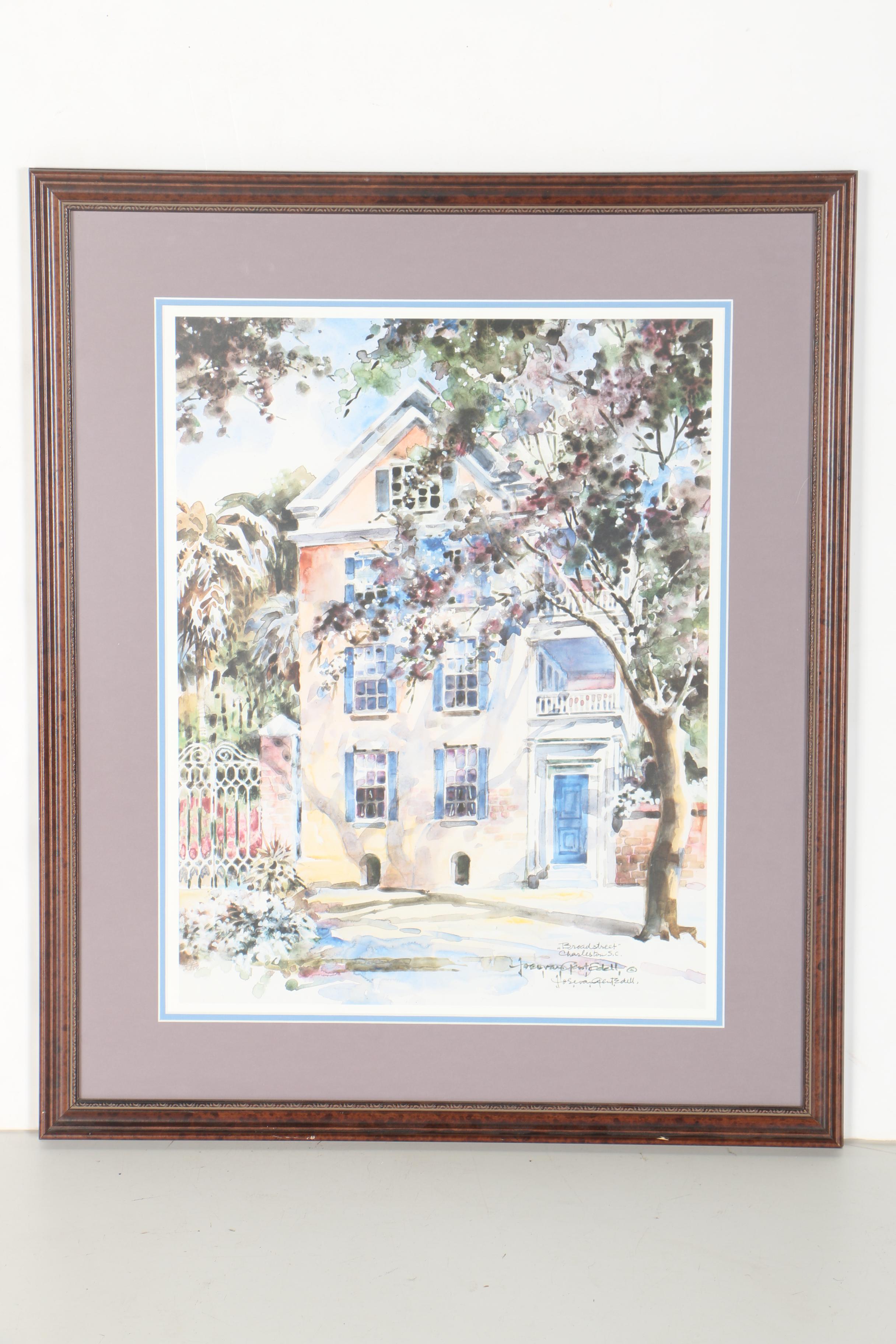 Josie Van Gent Edell Limited Edition Offset Lithographs of South Carolina Architecture