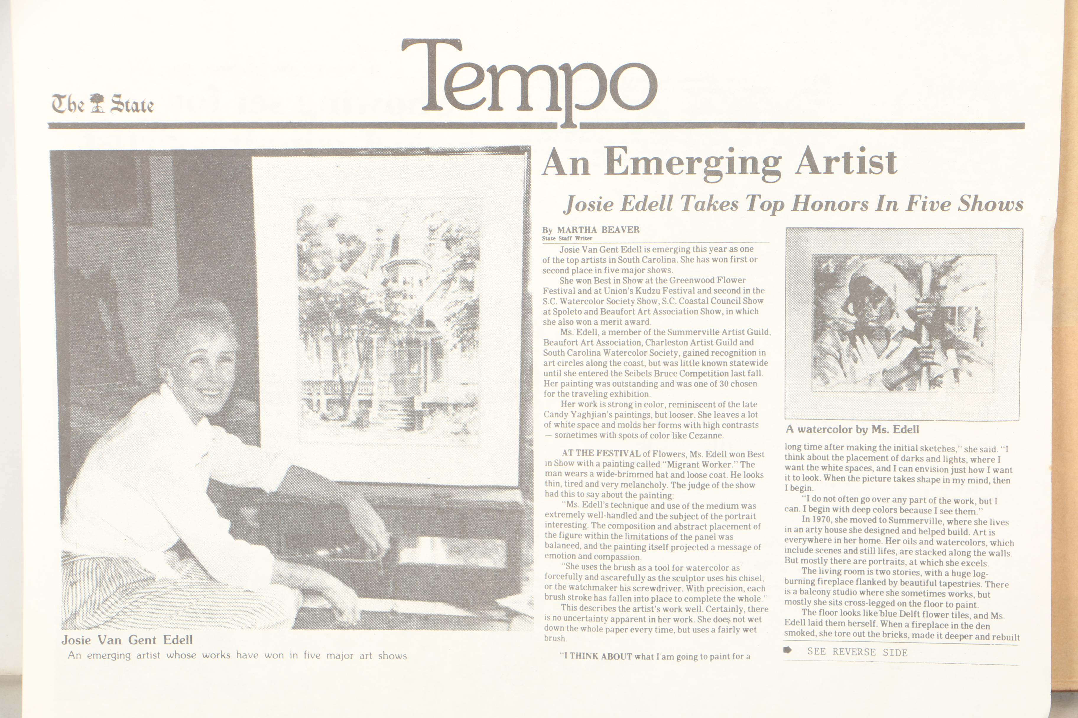 Josie Van Gent Edell Limited Edition Offset Lithographs of South Carolina Architecture