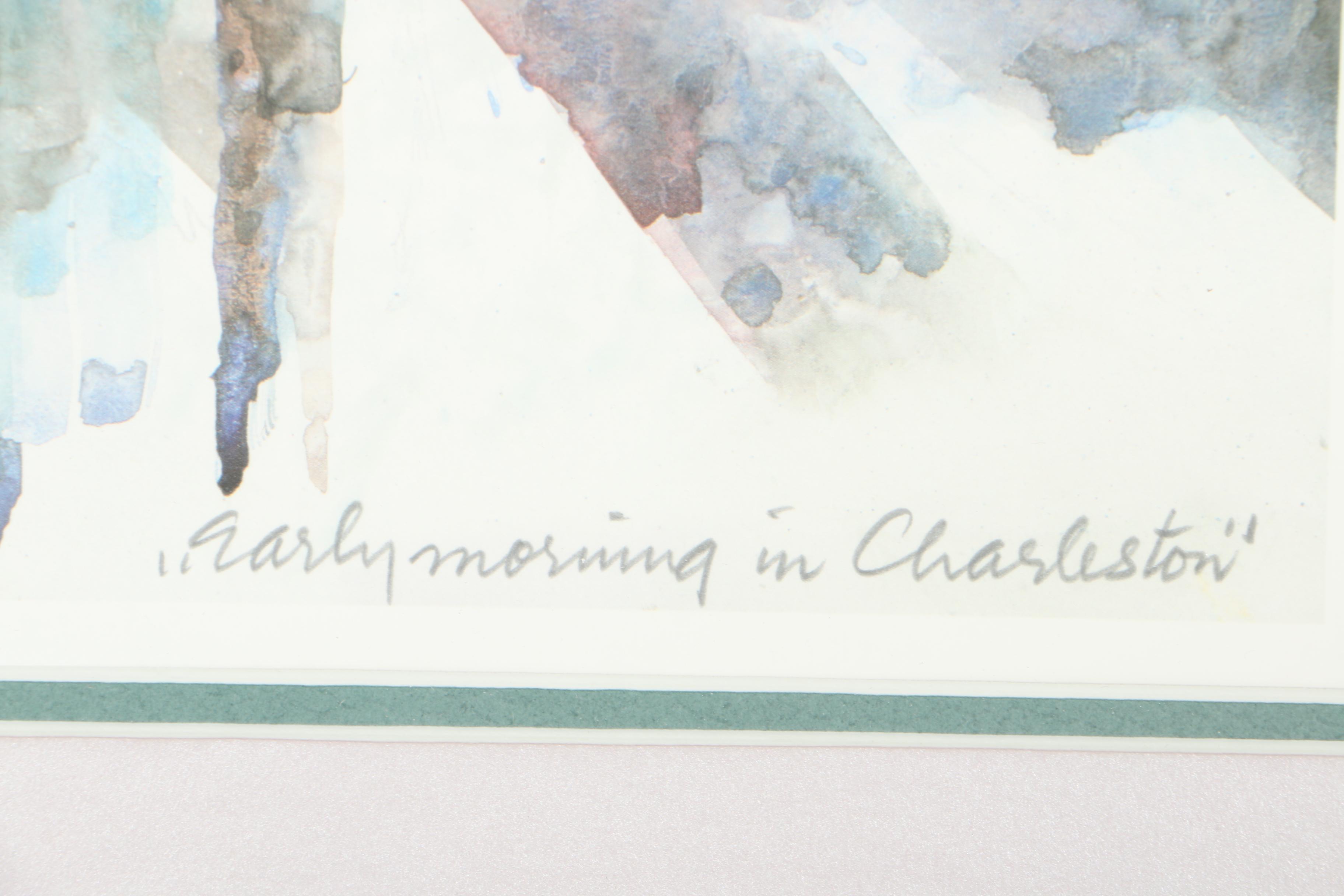 Josie Van Gent Edell Limited Edition Offset Lithographs of South Carolina Architecture