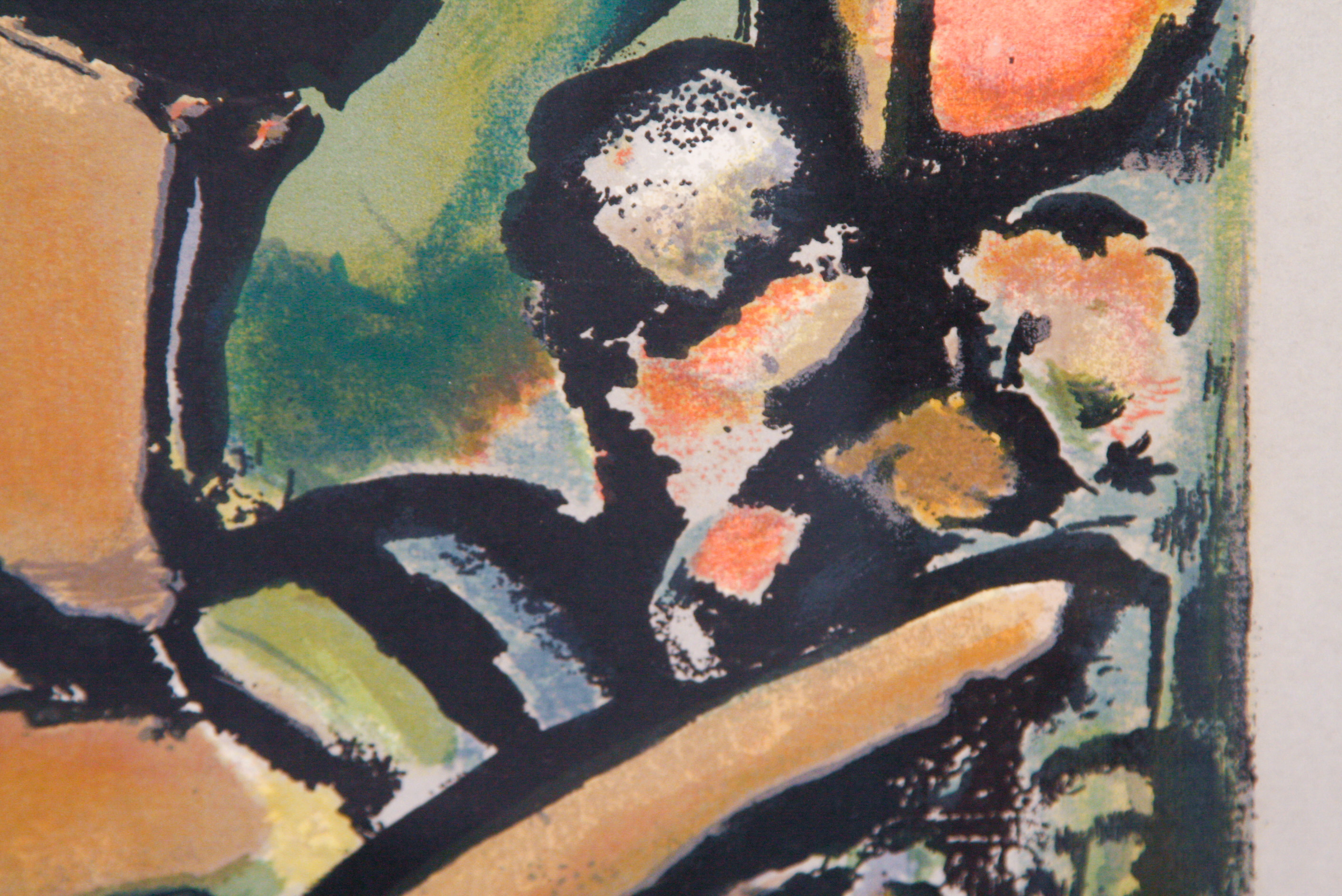 George Rouault Restrike Lithograph of a Woman in Profile