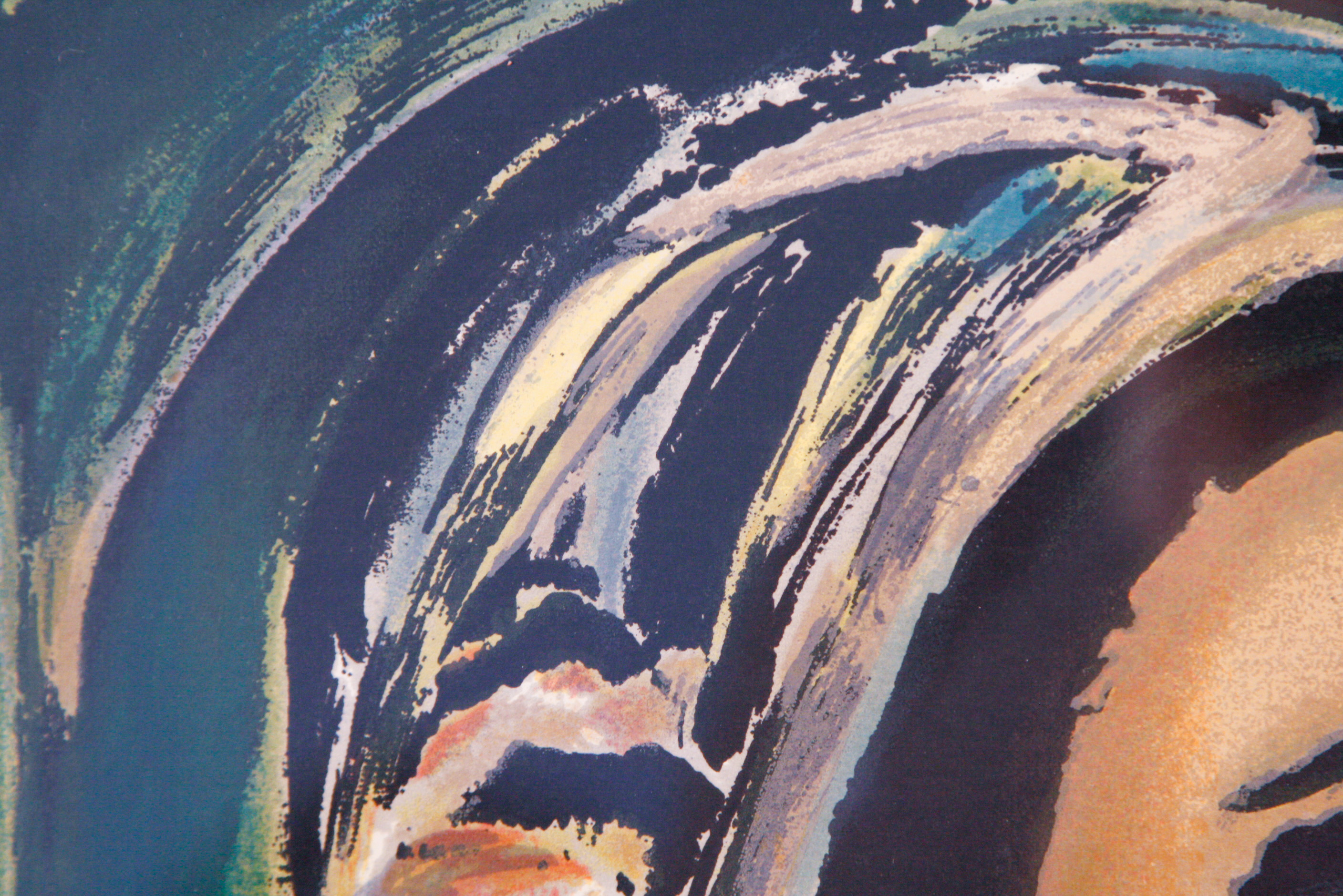 George Rouault Restrike Lithograph of a Woman in Profile