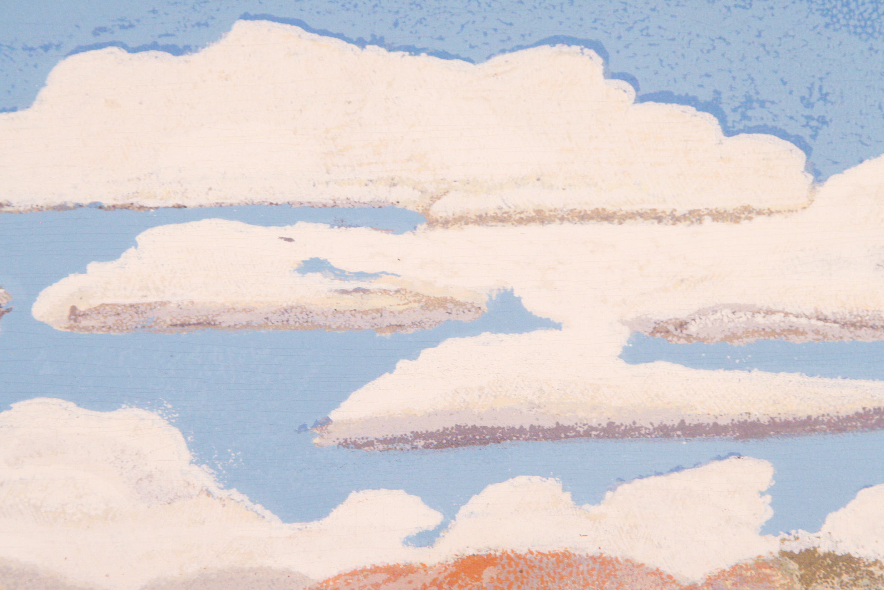 Grandma Moses Silkscreen After "The Old Oaken Bucket"