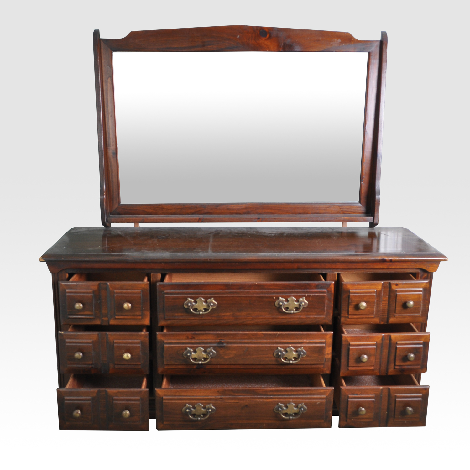 Pine Dresser With Mirror