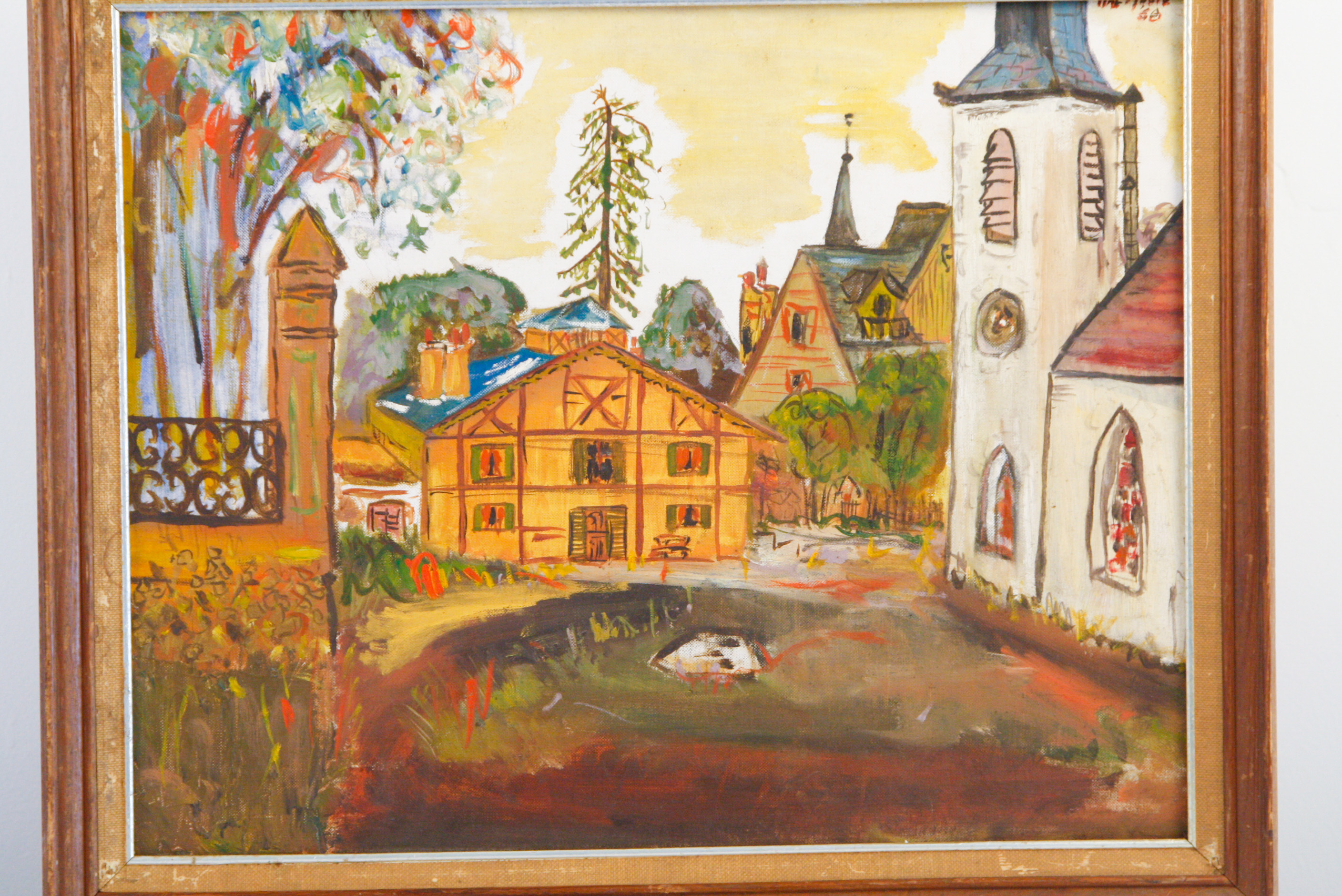 1960 Hal Music Original Oil on Canvasboard