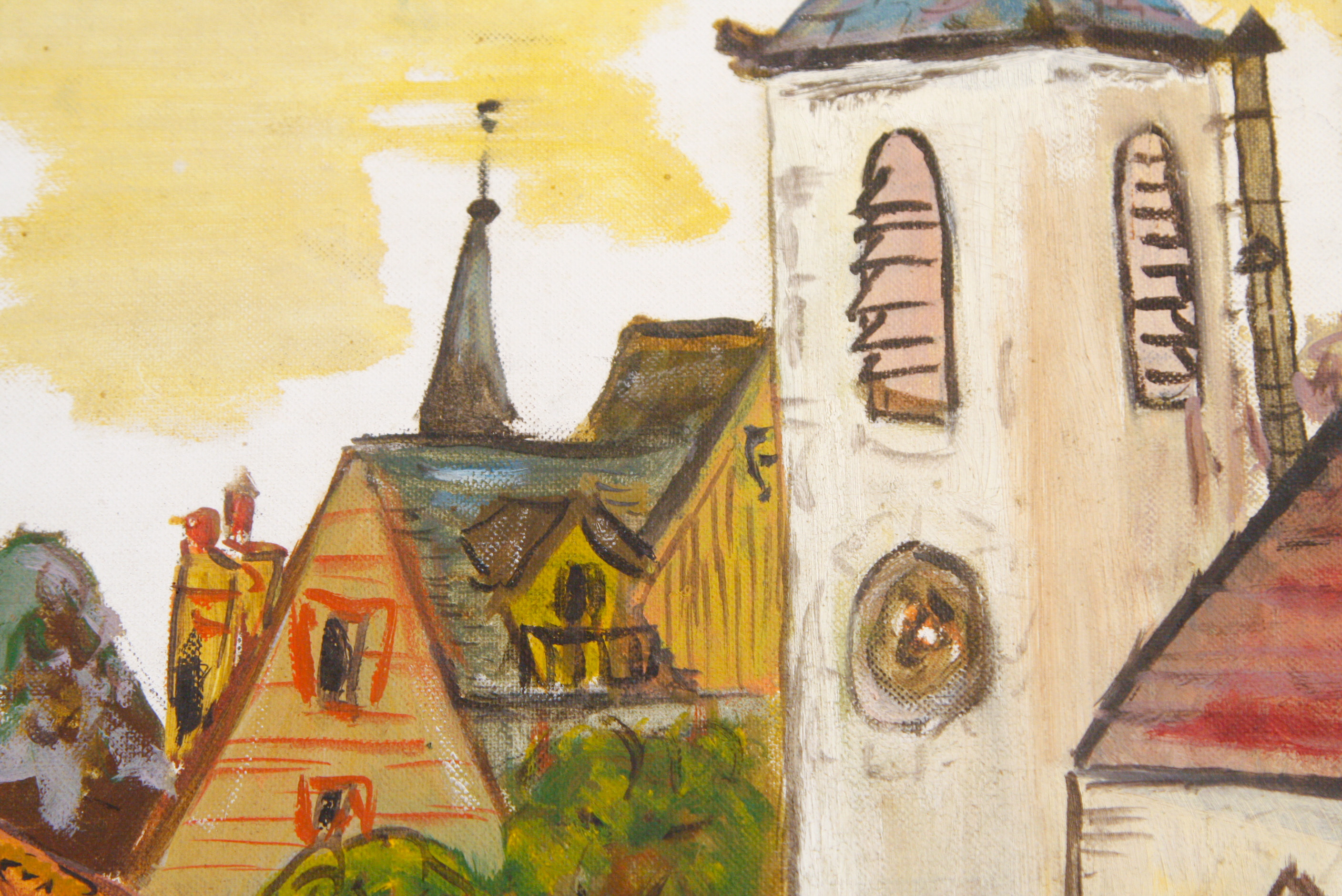 1960 Hal Music Original Oil on Canvasboard