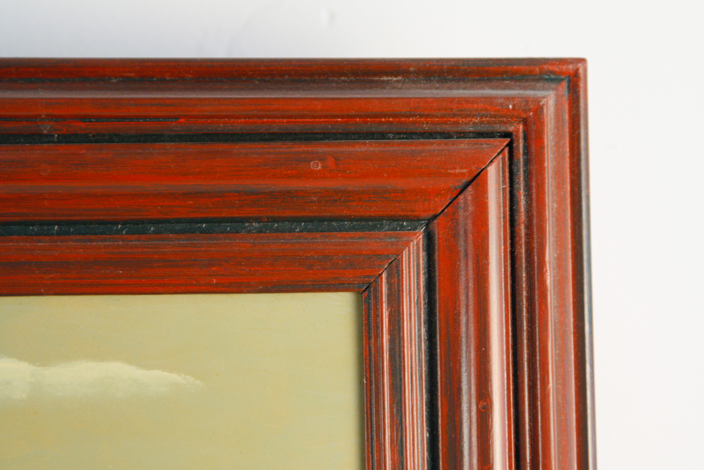 Jane Eckelberry Contemporary Folk Art Oil on Board of a Farm Scene