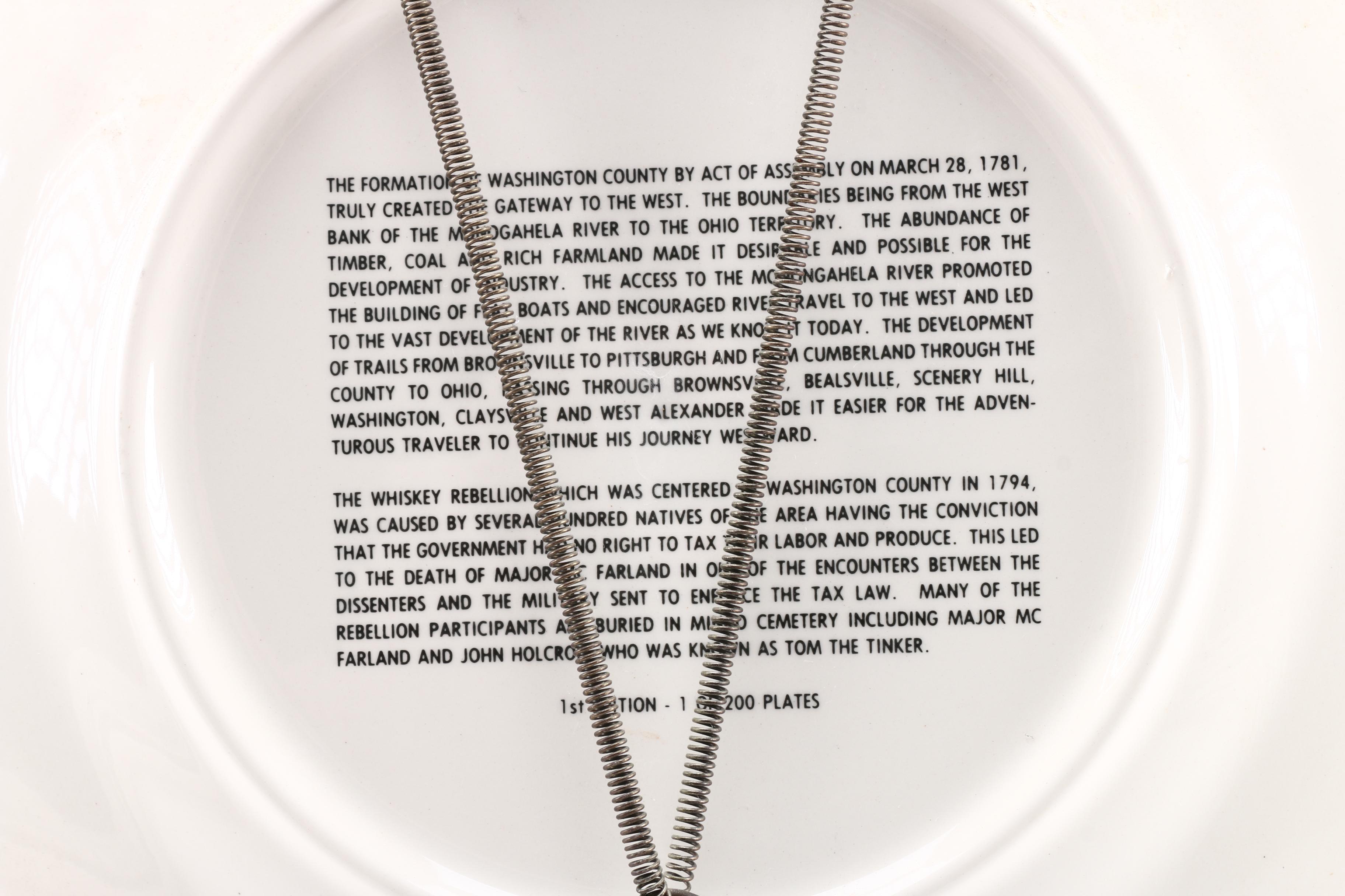 Vintage Commemorative Plates Featuring Pennsylvania, Ohio, and West Virginia Landmarks and More