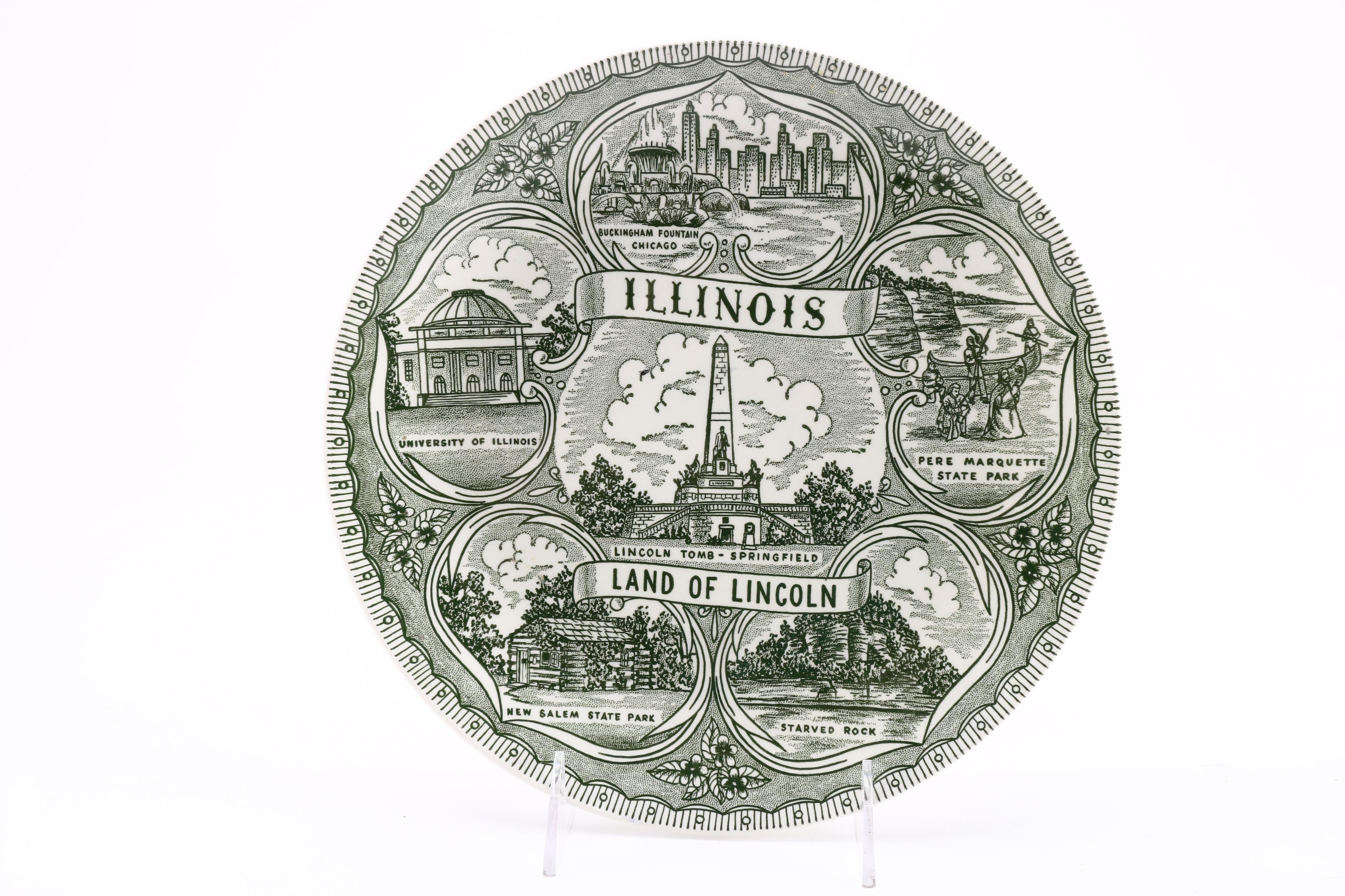 Vintage Commemorative Plates Featuring Pennsylvania, Ohio, and West Virginia Landmarks and More