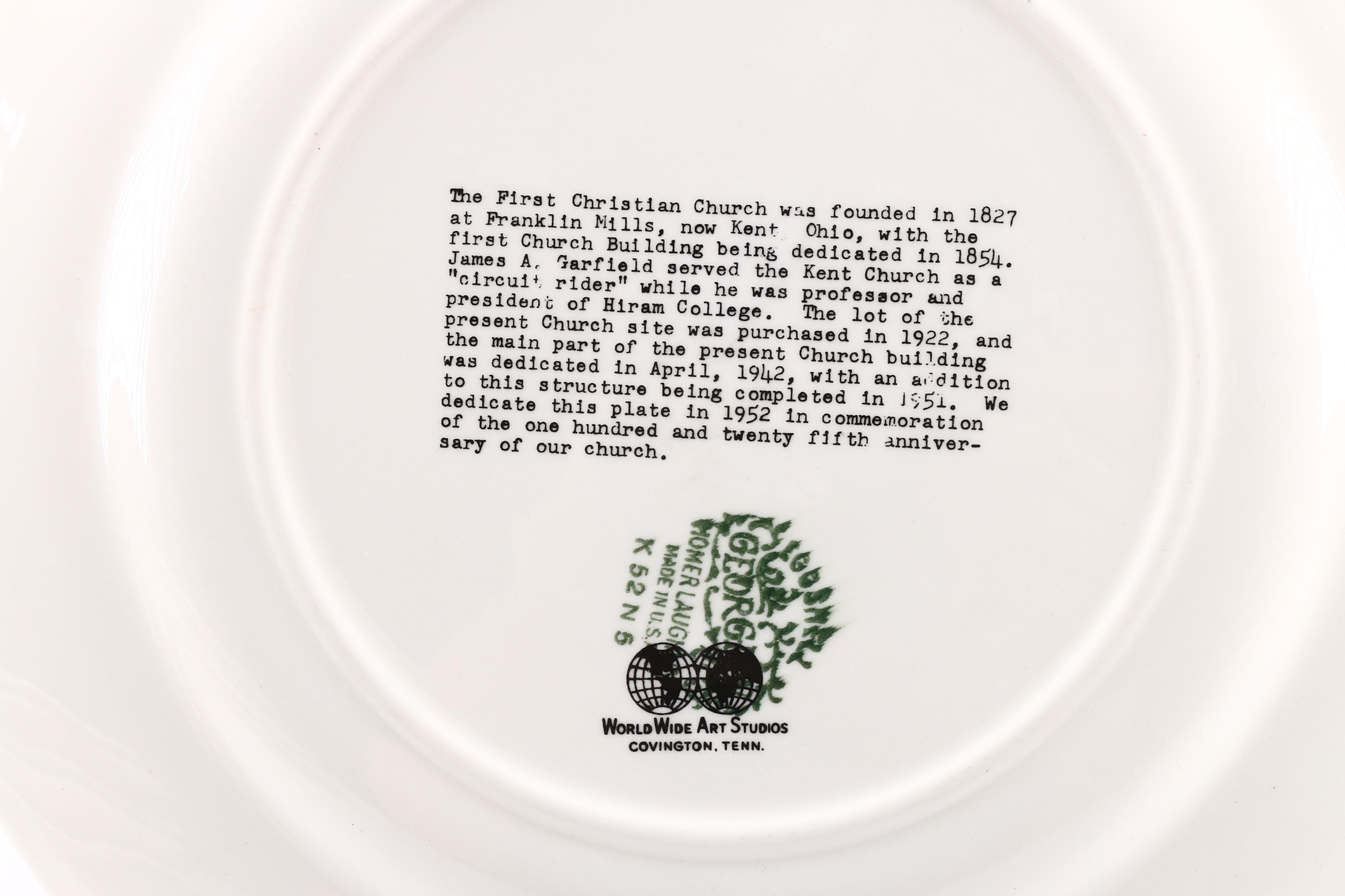 Vintage Commemorative Plates Featuring Pennsylvania, Ohio, and West Virginia Landmarks and More
