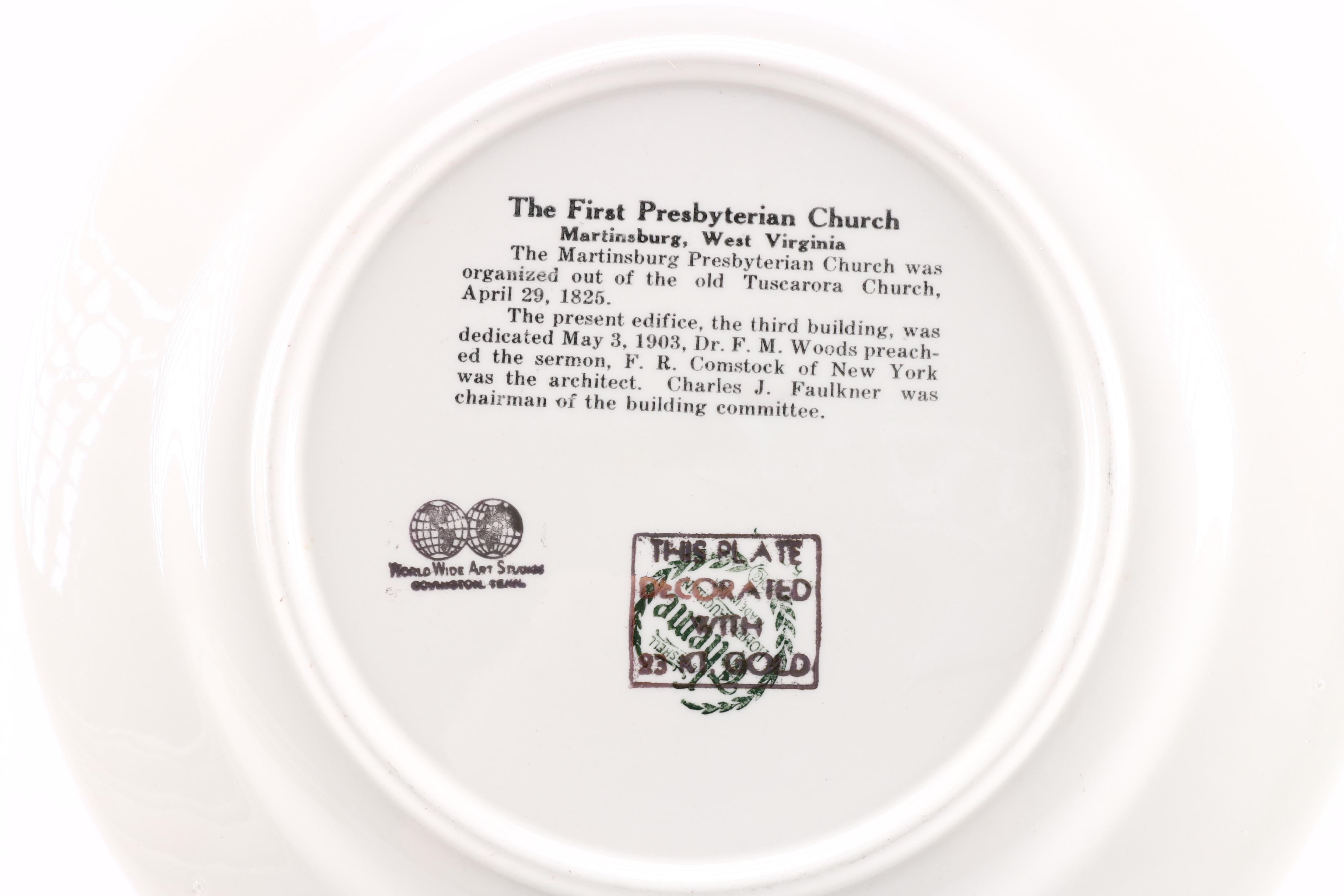 Vintage Commemorative Plates Featuring Pennsylvania, Ohio, and West Virginia Landmarks and More