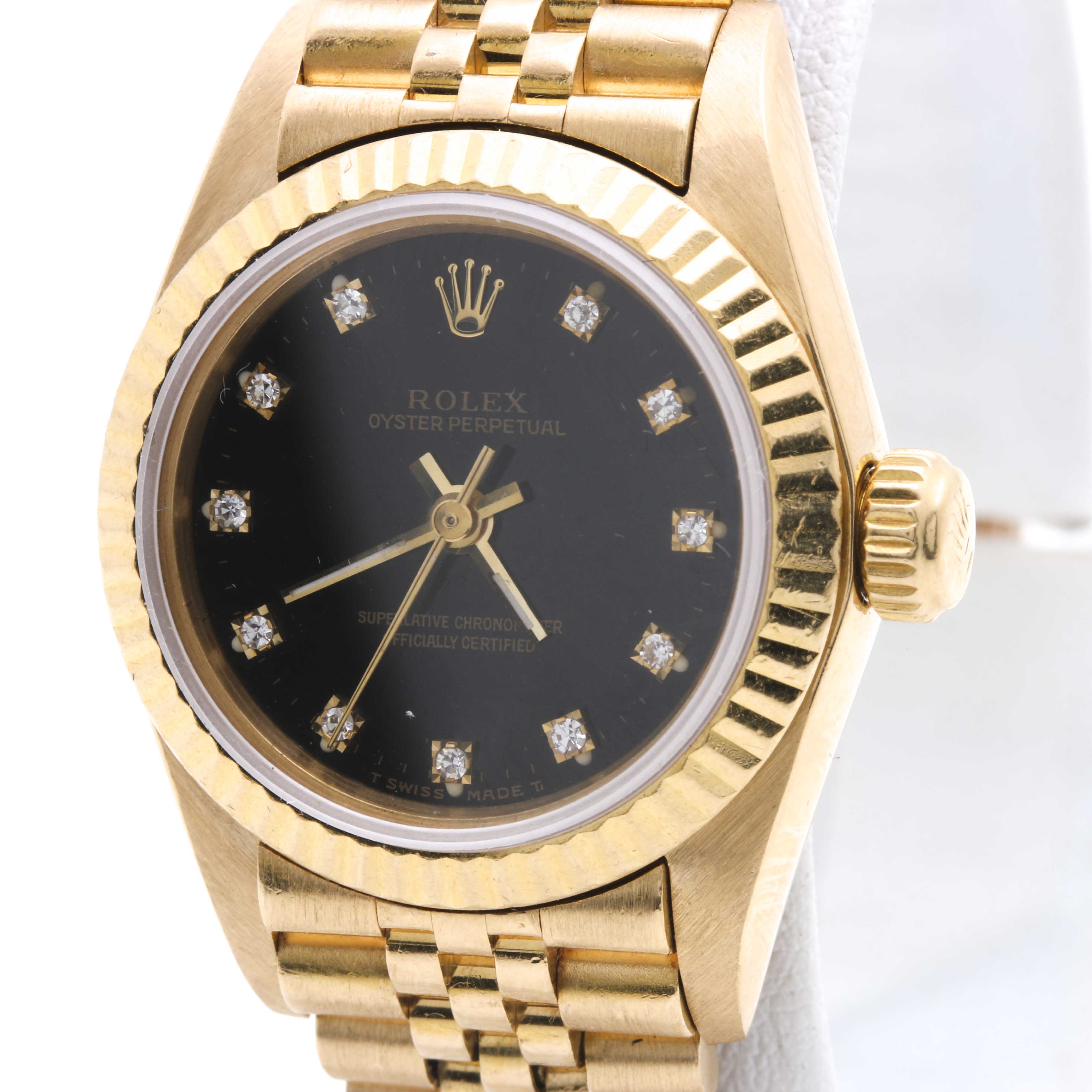 18K Gold Rolex Oyster Perpetual Watch