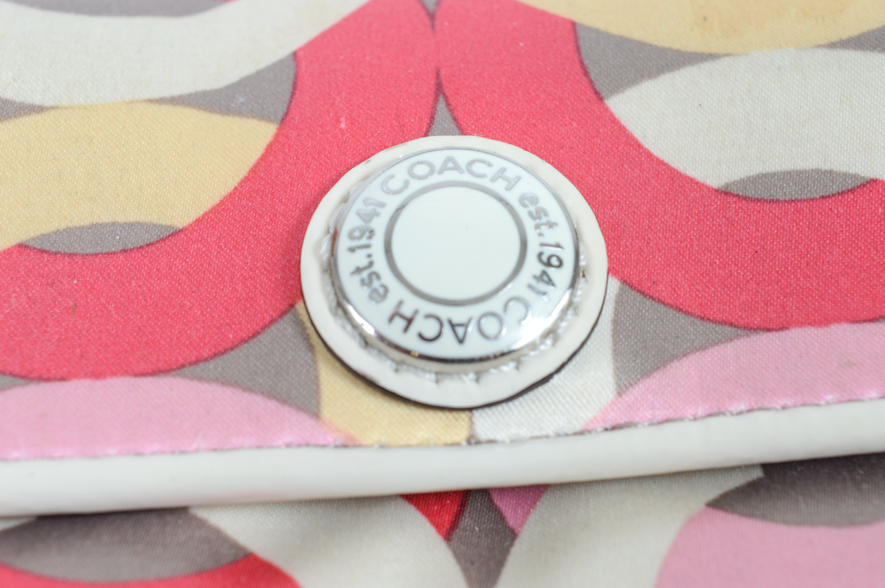 Coach Kristen Chain Link Wristlet Wallet and Signature Key Ring