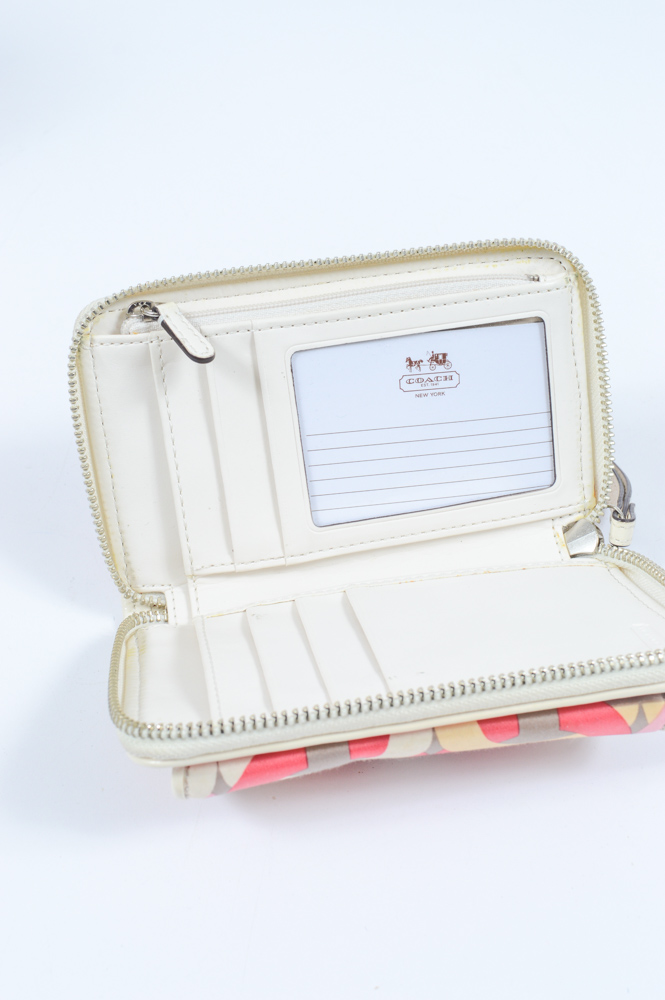 Coach Kristen Chain Link Wristlet Wallet and Signature Key Ring