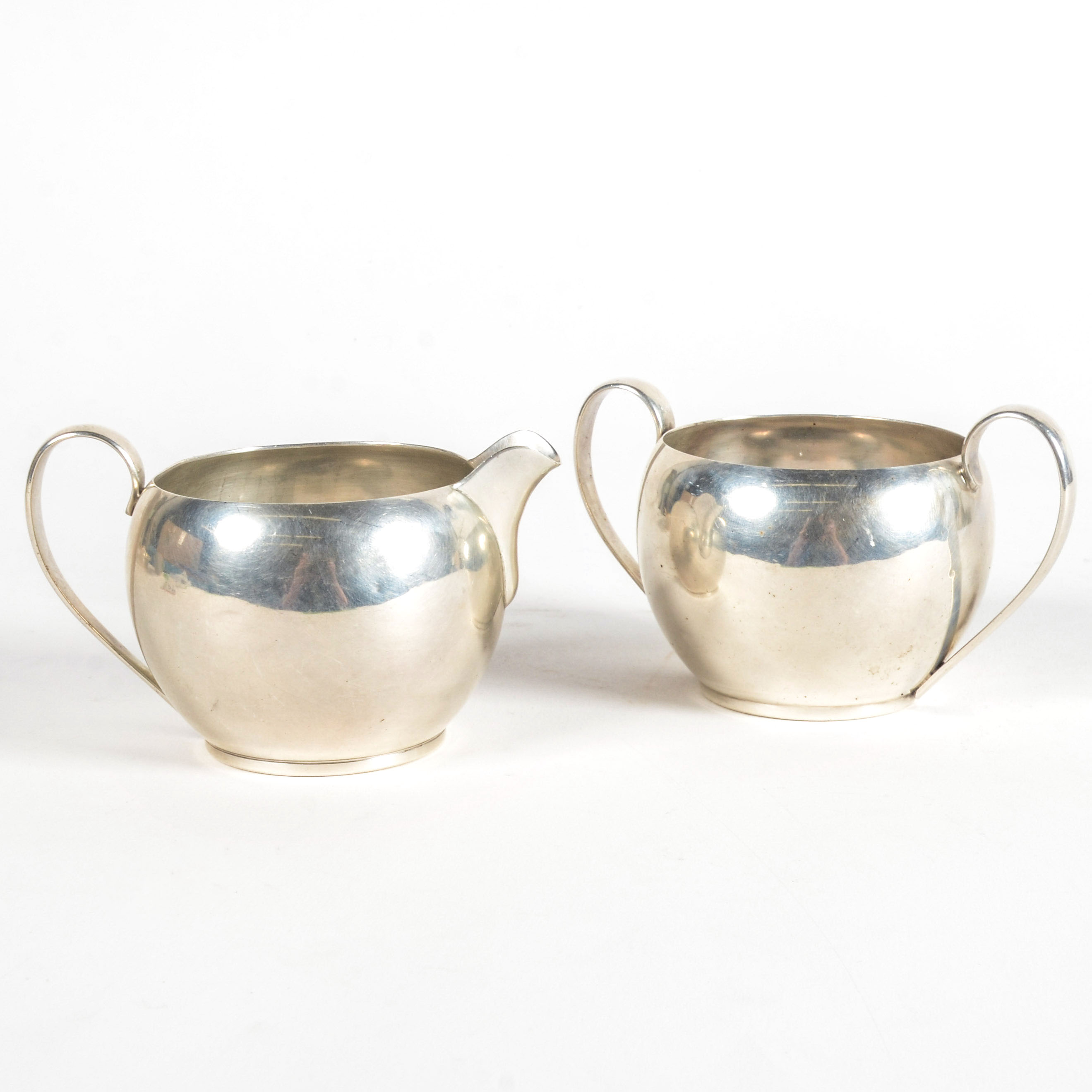 Watson Co. Sterling Silver Creamer Pitcher and Sugar Bowl
