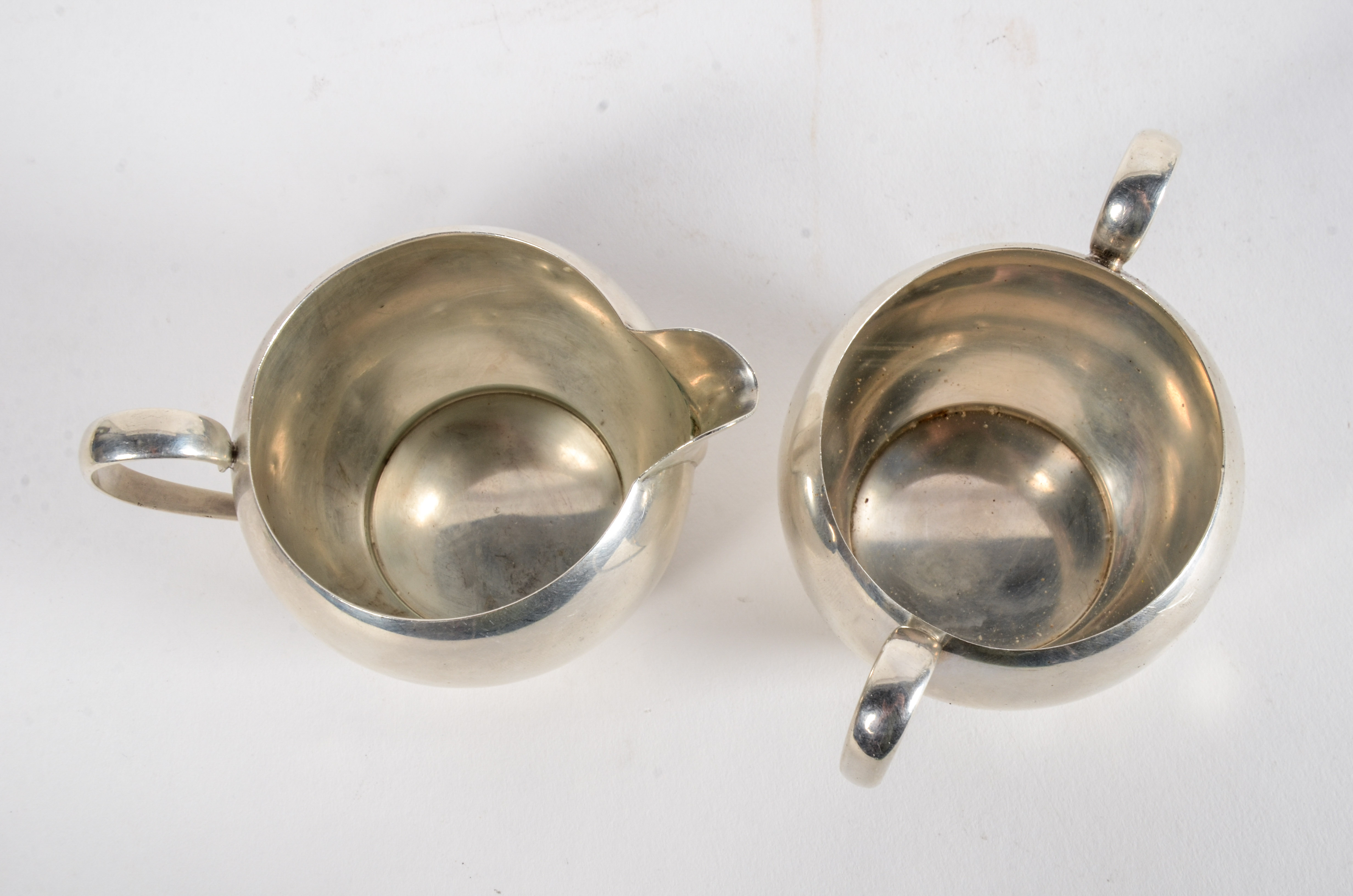 Watson Co. Sterling Silver Creamer Pitcher and Sugar Bowl