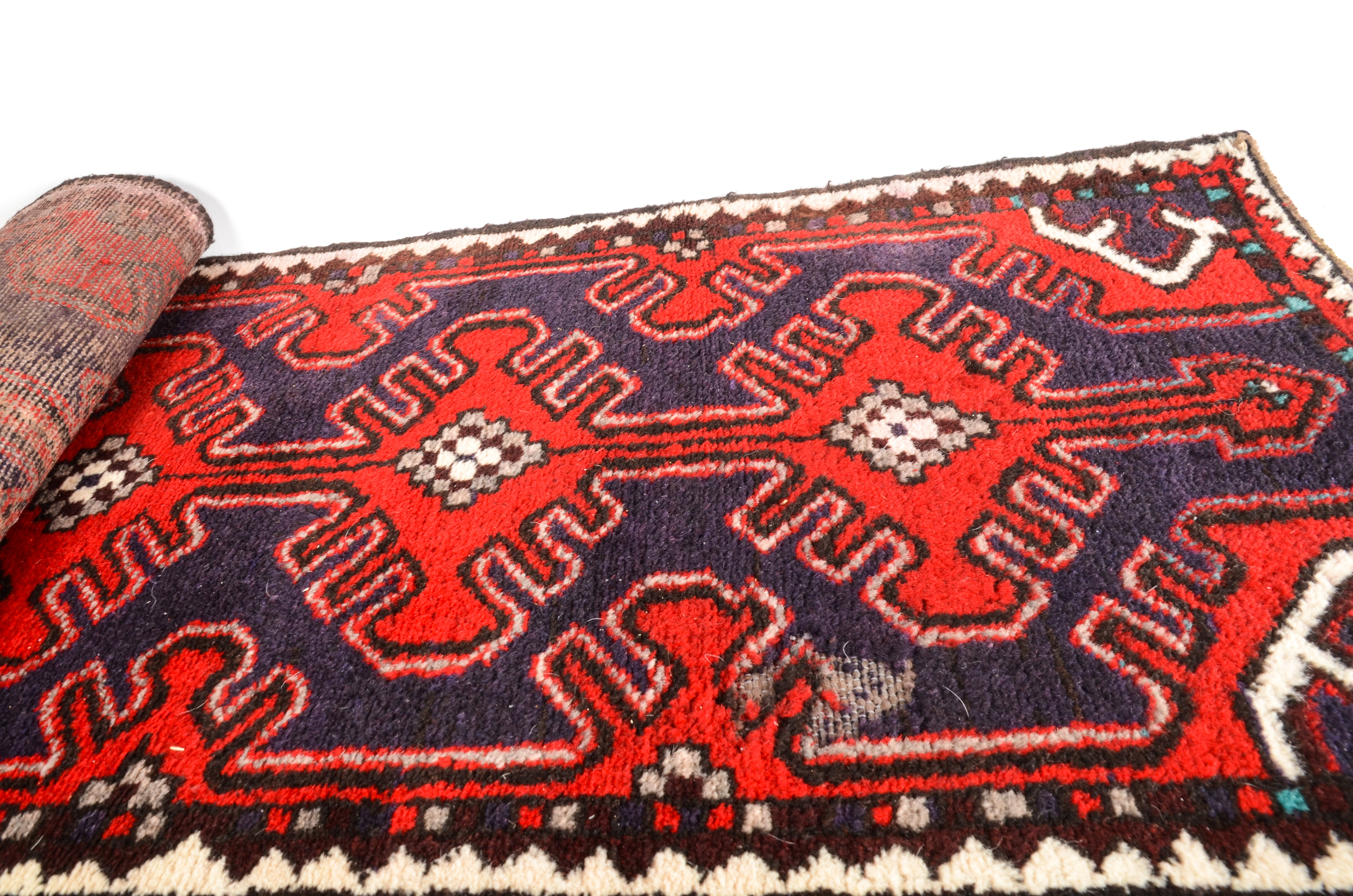 Hand-Knotted Shahsavan Wool Carpet Runner