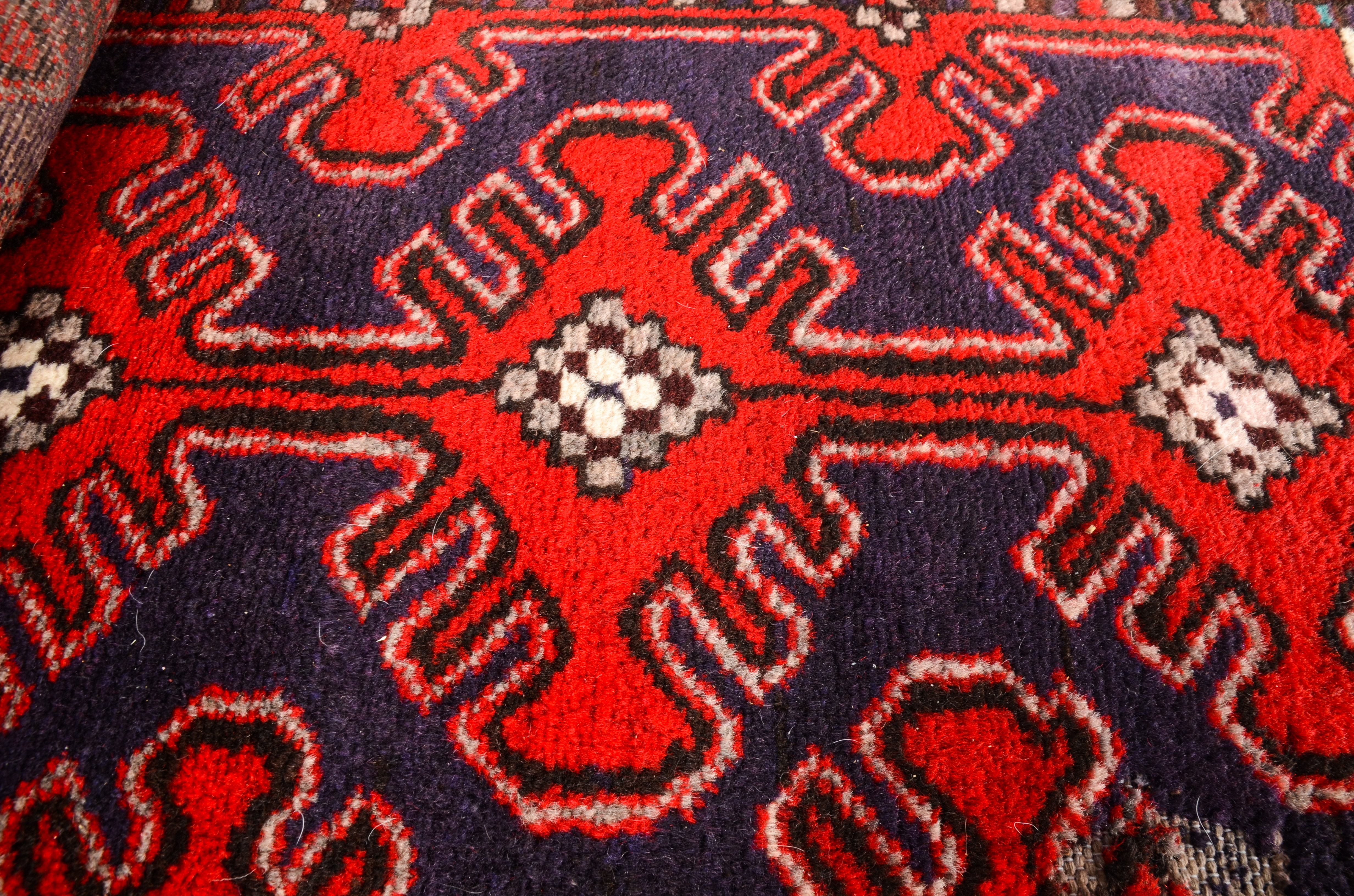 Hand-Knotted Shahsavan Wool Carpet Runner