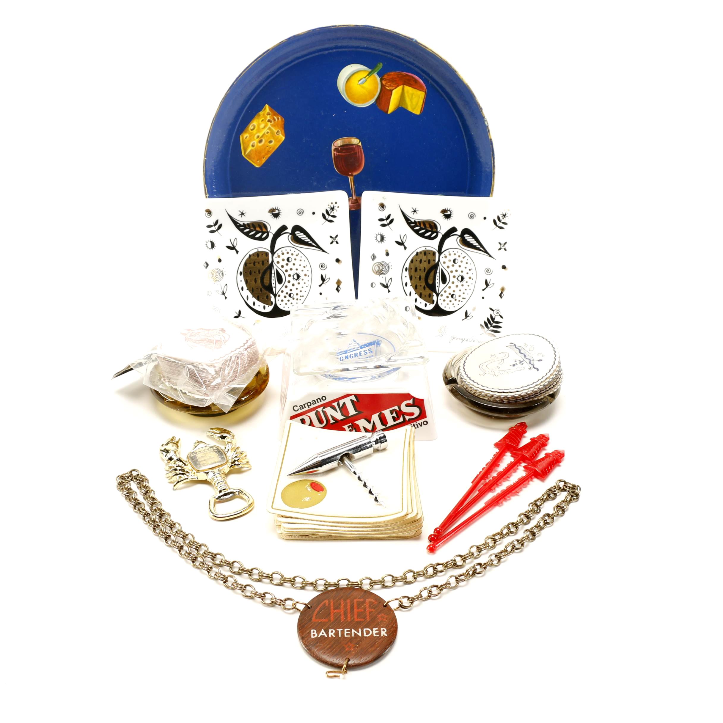 Barware Assortment, including Georges Briard