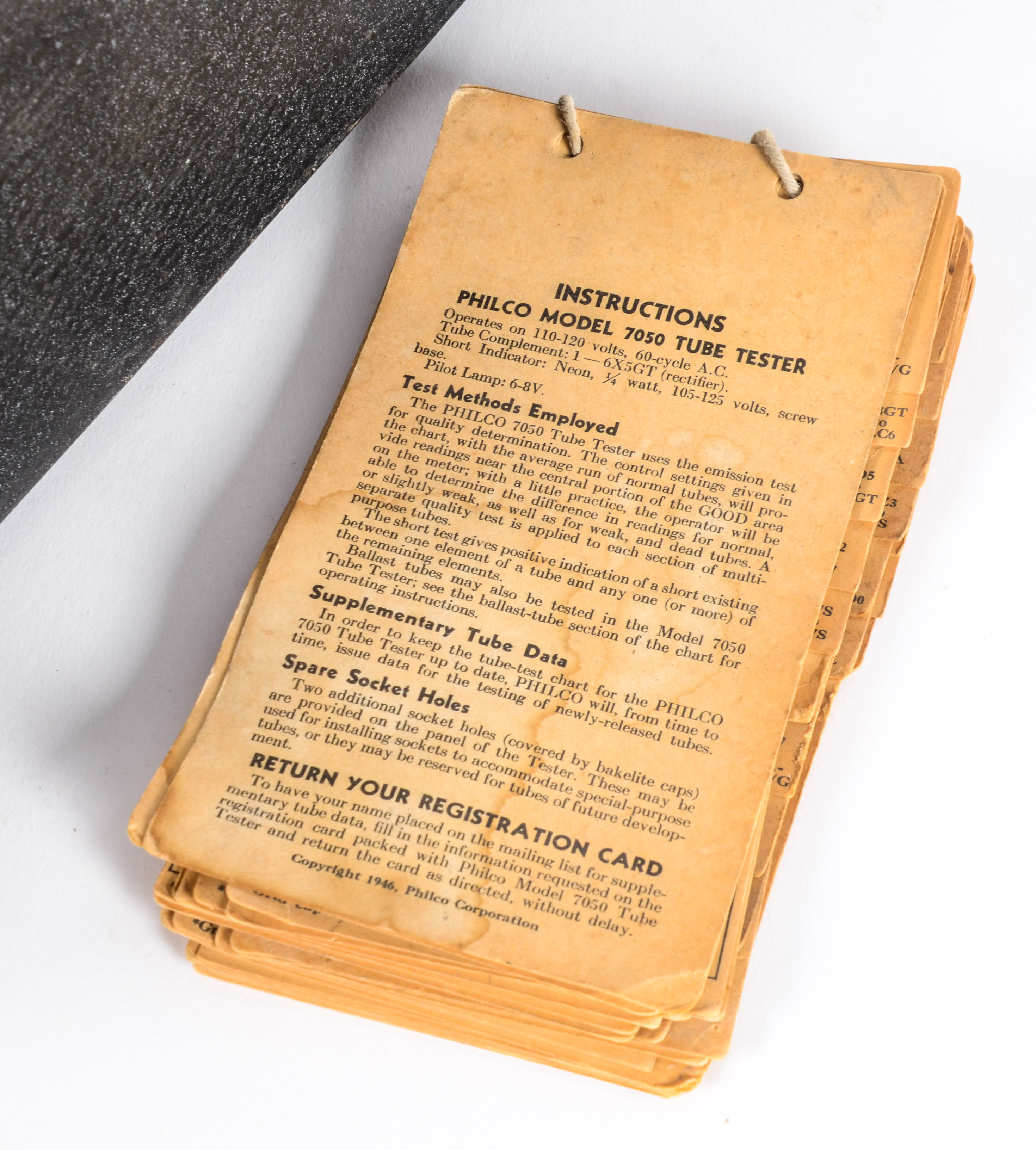 Vintage Philco 7050 Tube Tester