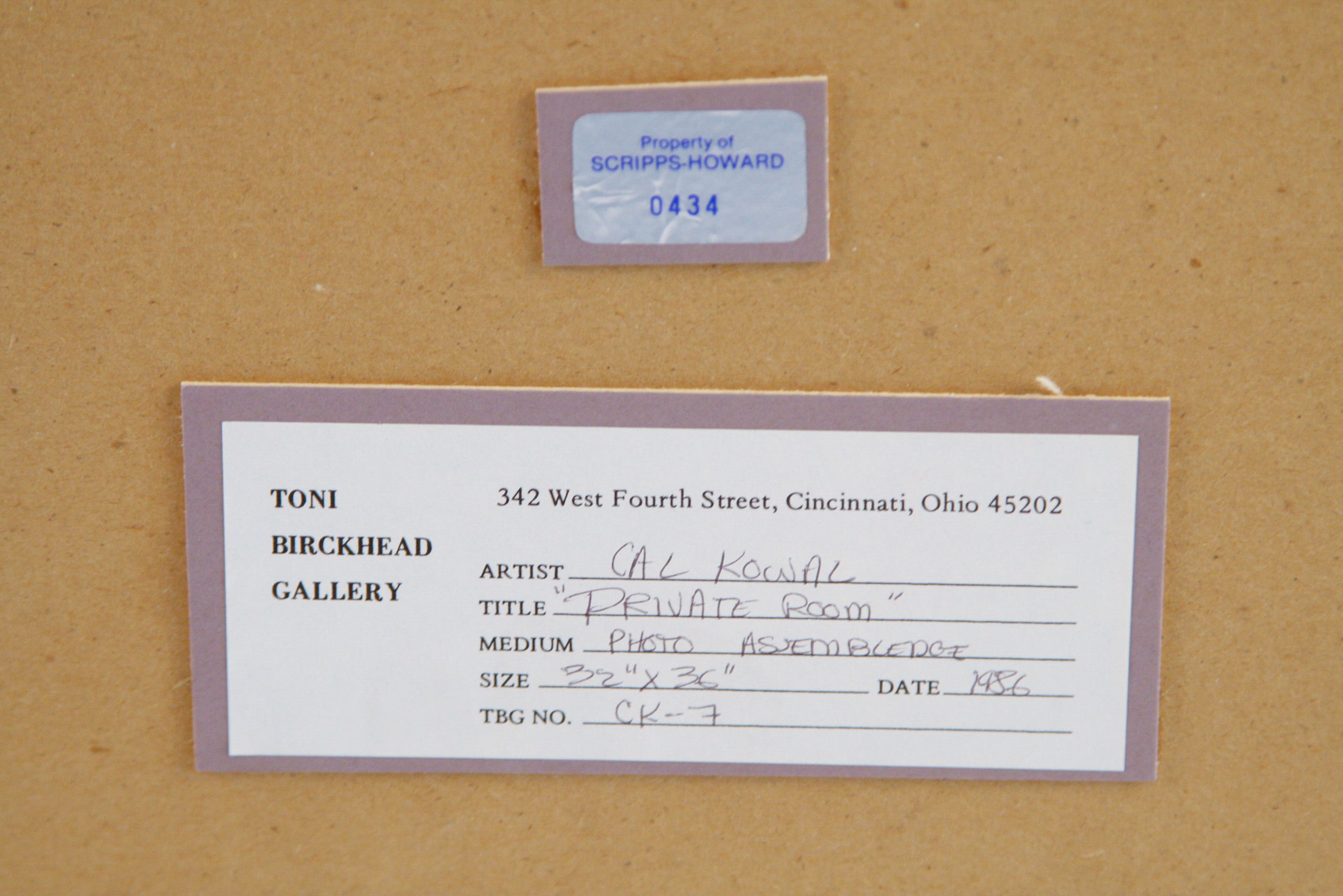 Cal Kowal Original Photographic Assemblage "Private Room"