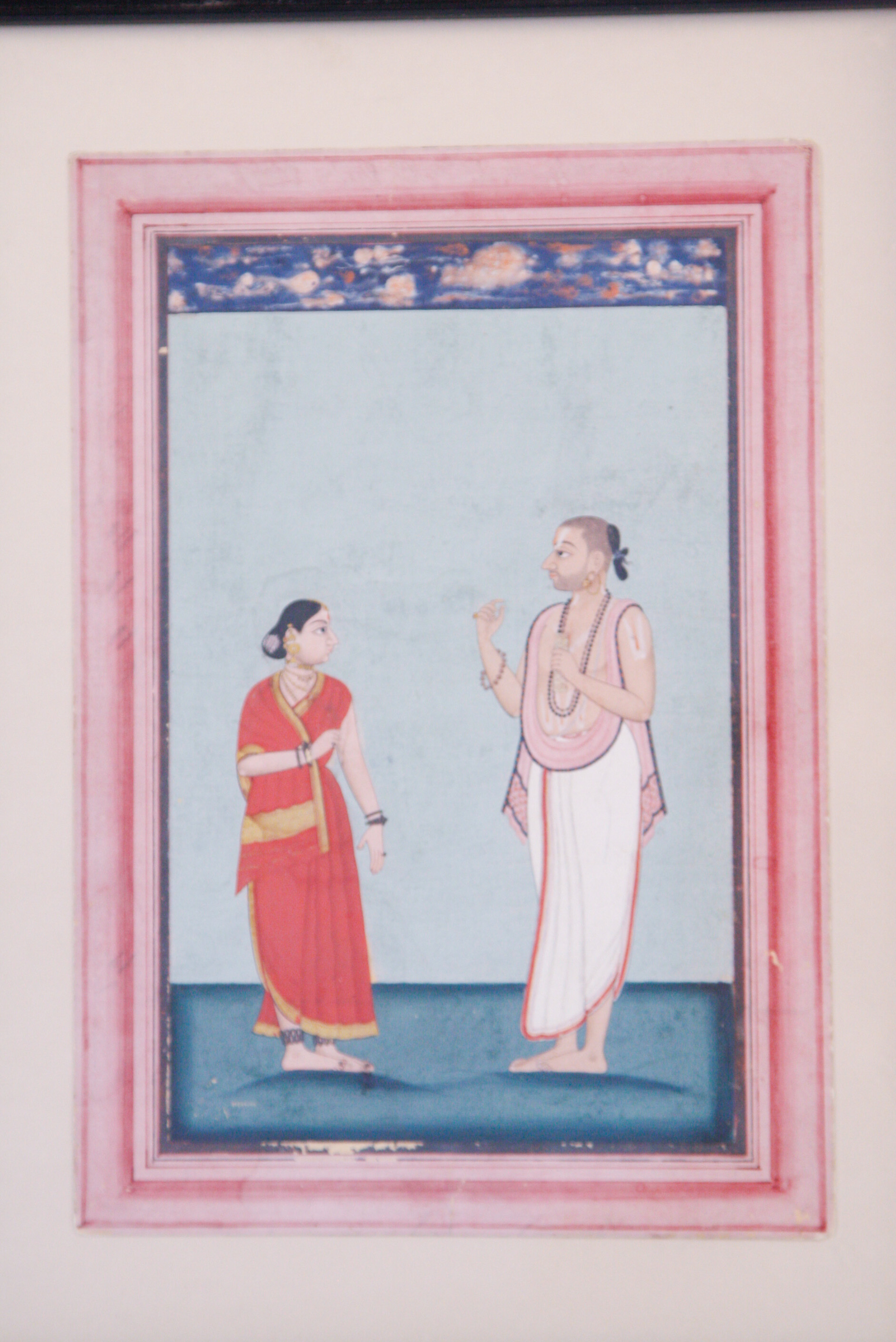 Pair of Indian Mughal School Miniature Folio Paintings on Paper
