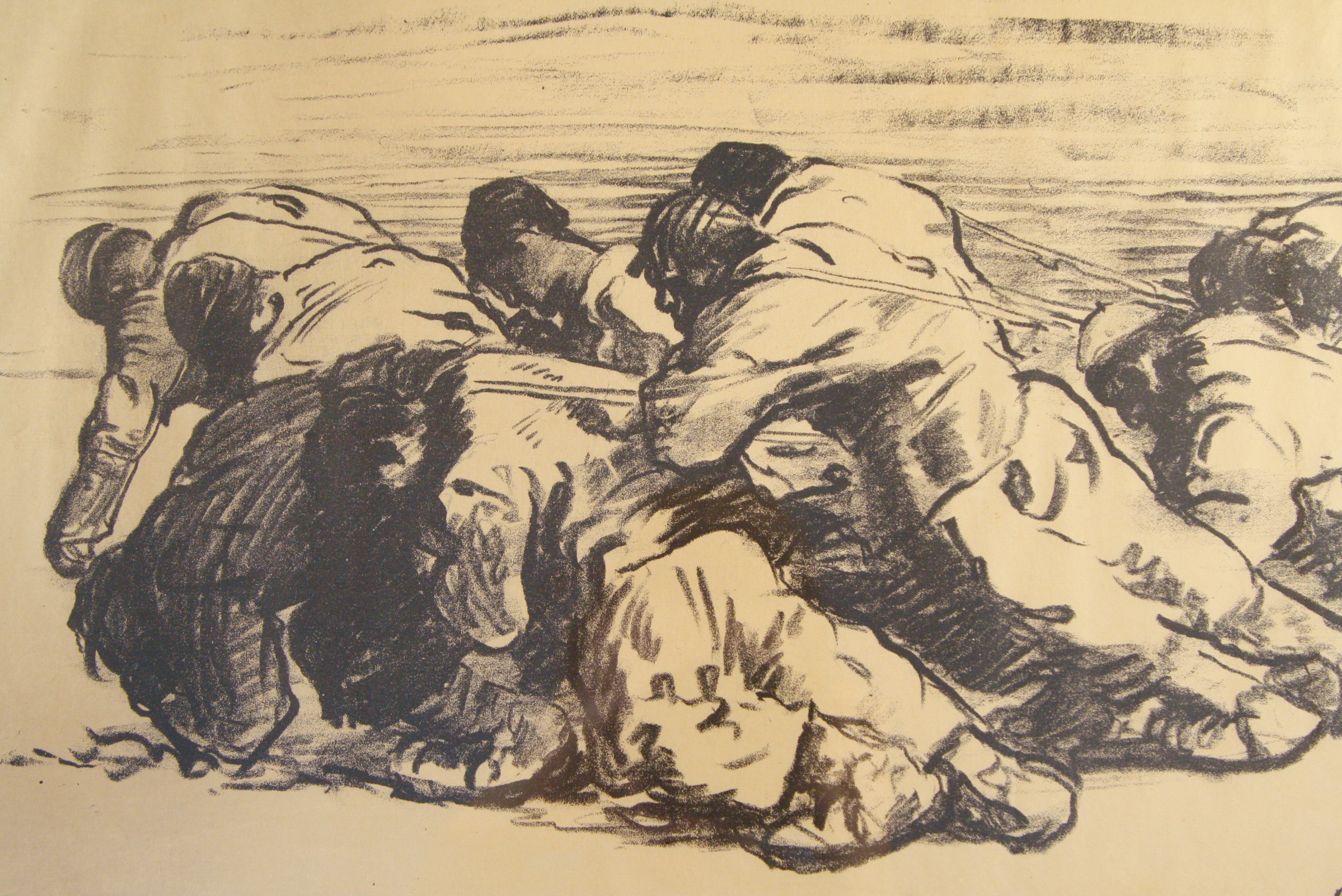 Robert Sterl Lithograph on Paper "Boatmen"