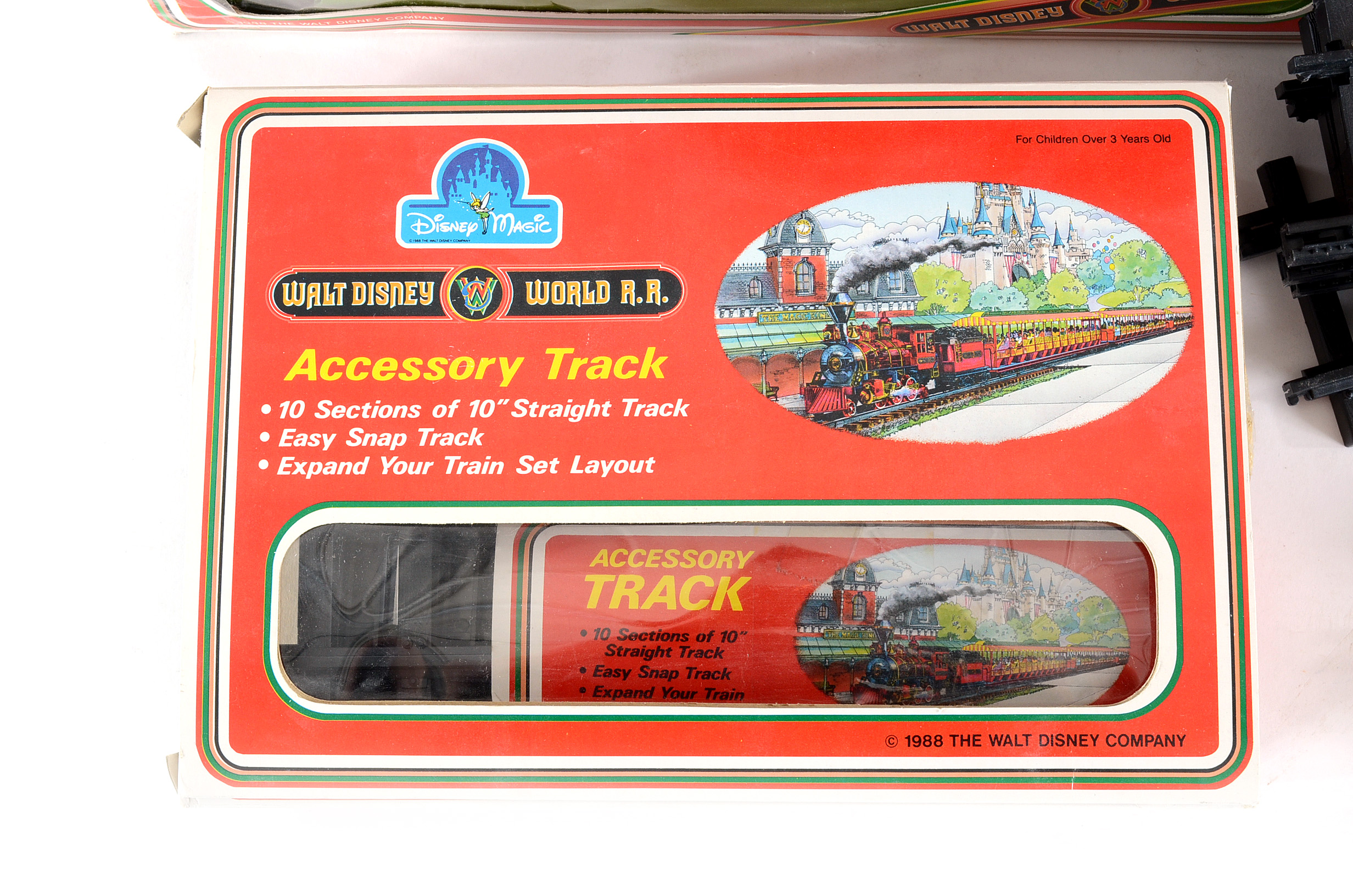 1988 "Walt Disney World R.R." Remote Control Train Set With Extra Cars and Track