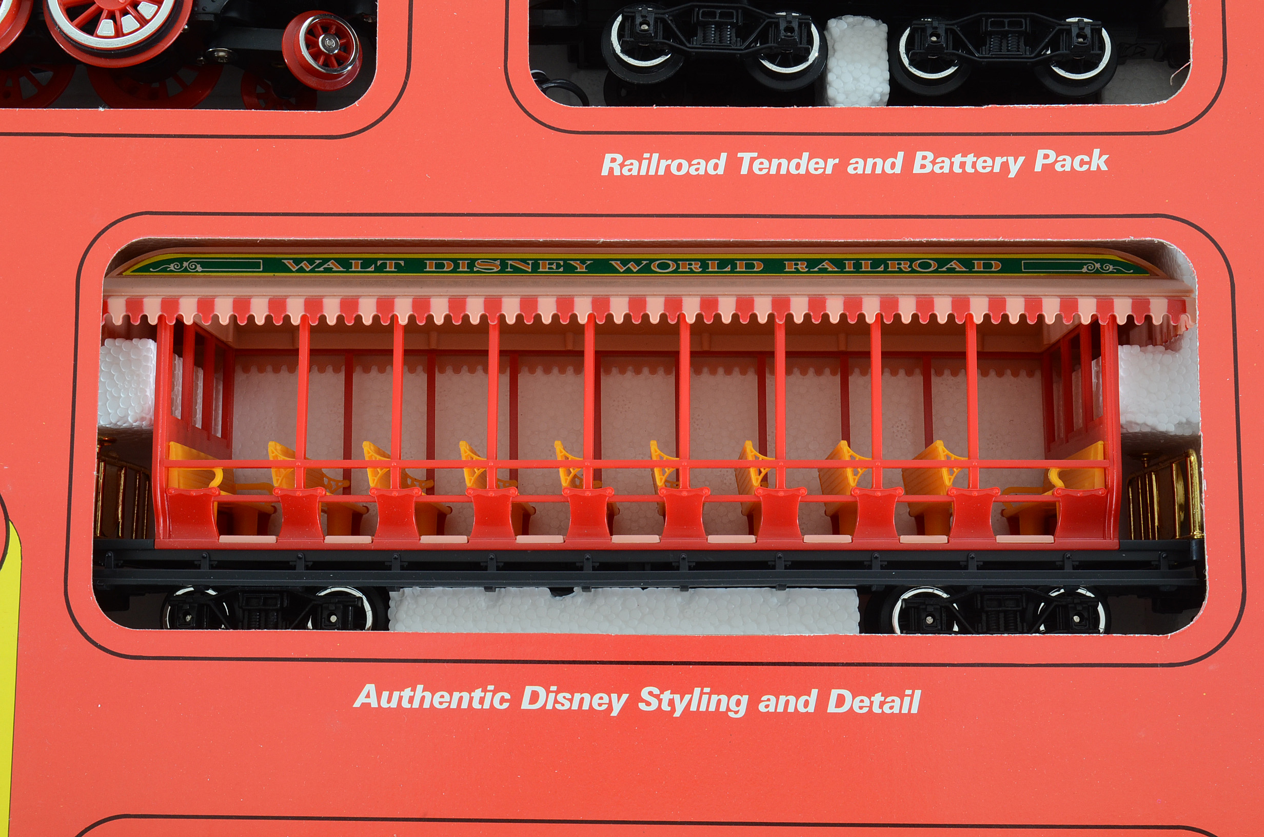 1988 "Walt Disney World R.R." Remote Control Train Set With Extra Cars and Track