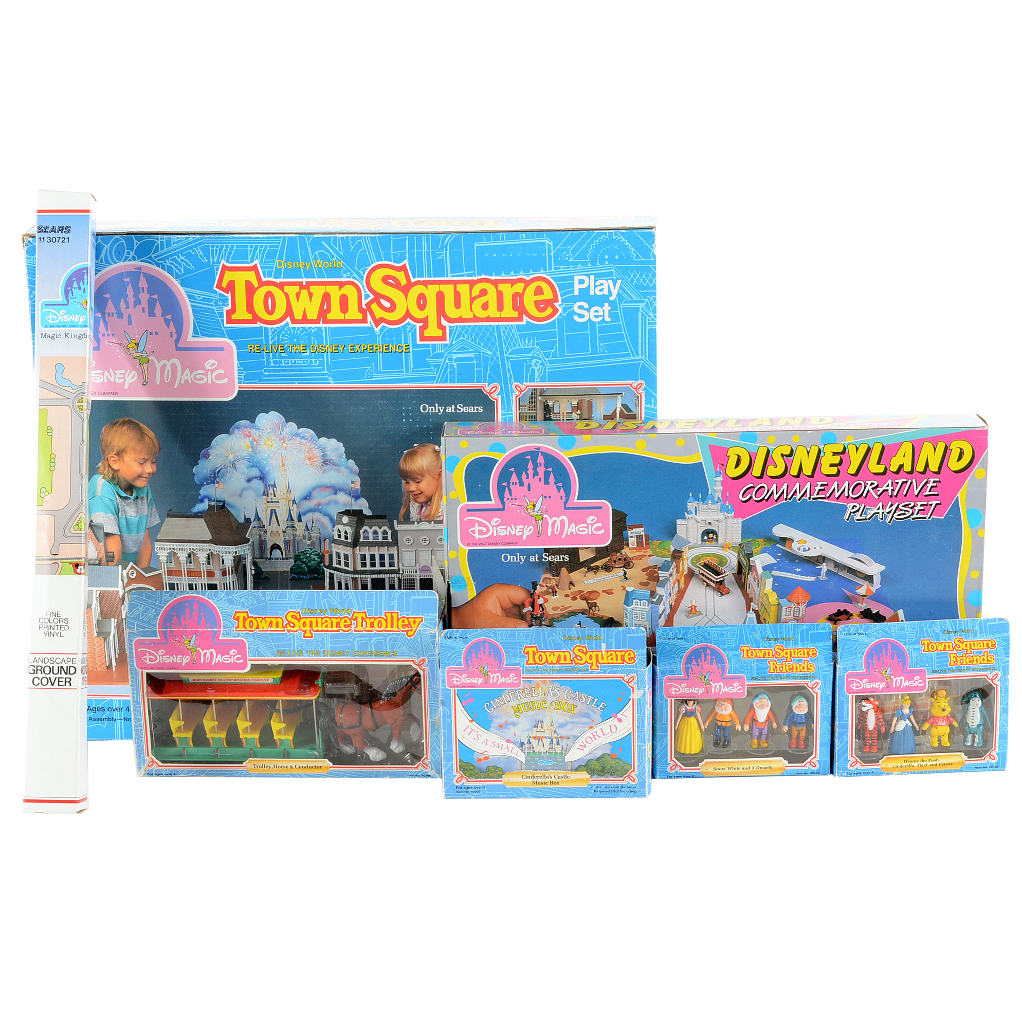 1980s Disney Magic Playsets and Accessories Including Winnie-the-Pooh Figurines