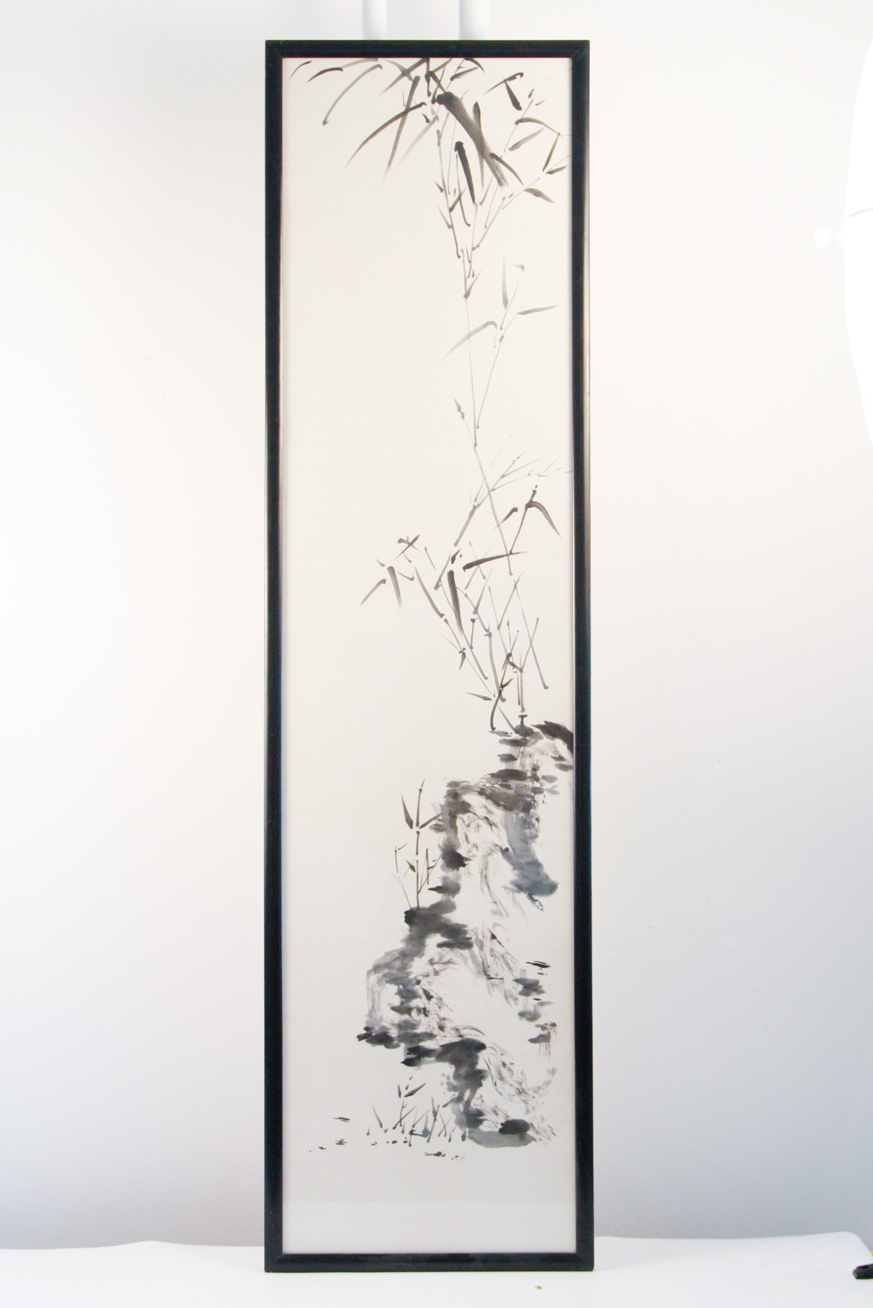 Original East Asian Inkwash Painting on Paper