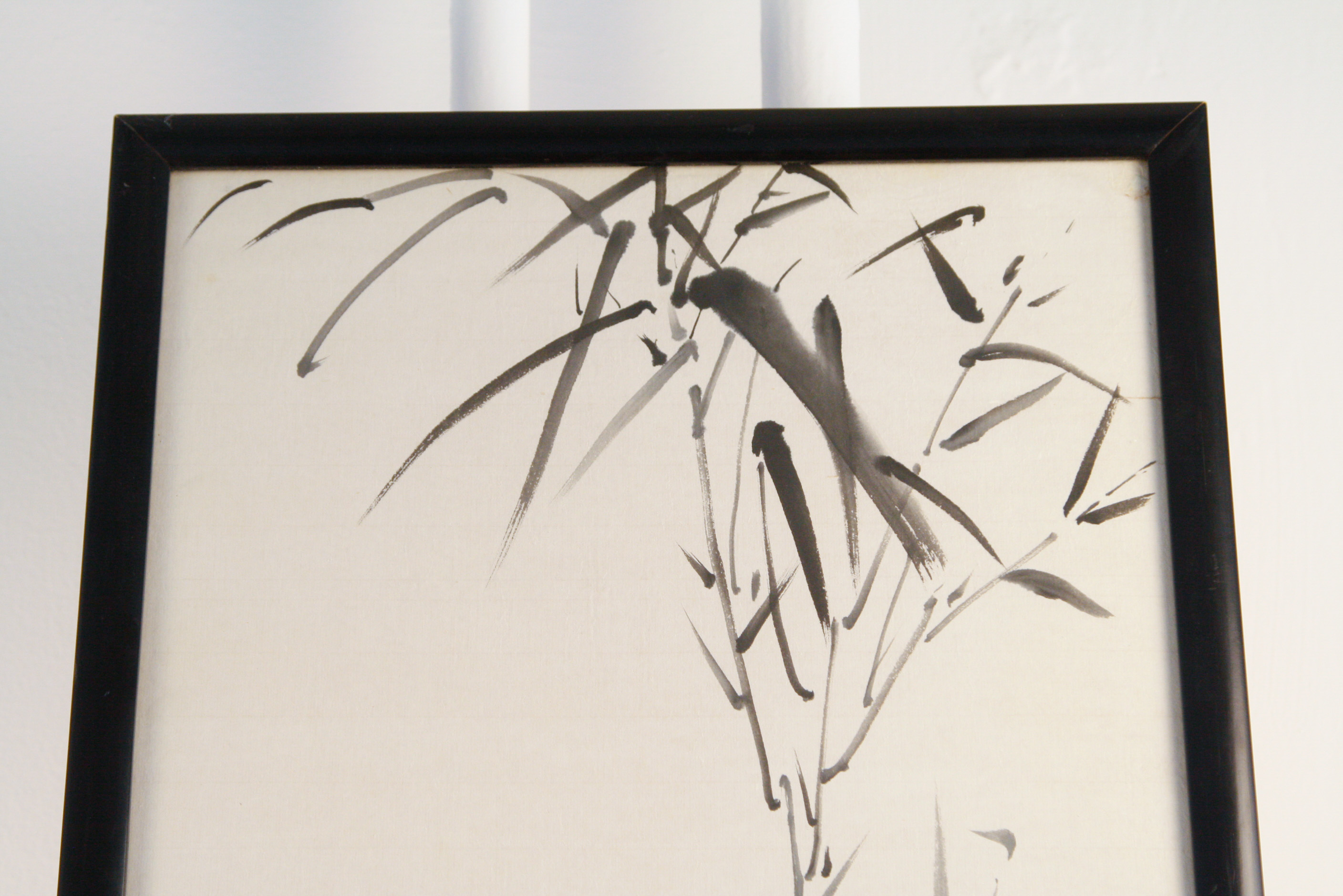 Original East Asian Inkwash Painting on Paper