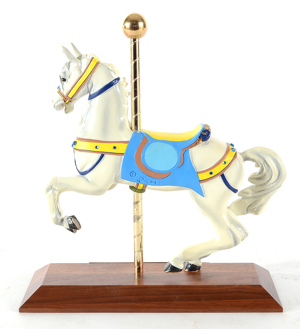 1993 Disneyana Convention Signed Carousel Horse Statuette and Gund Doll