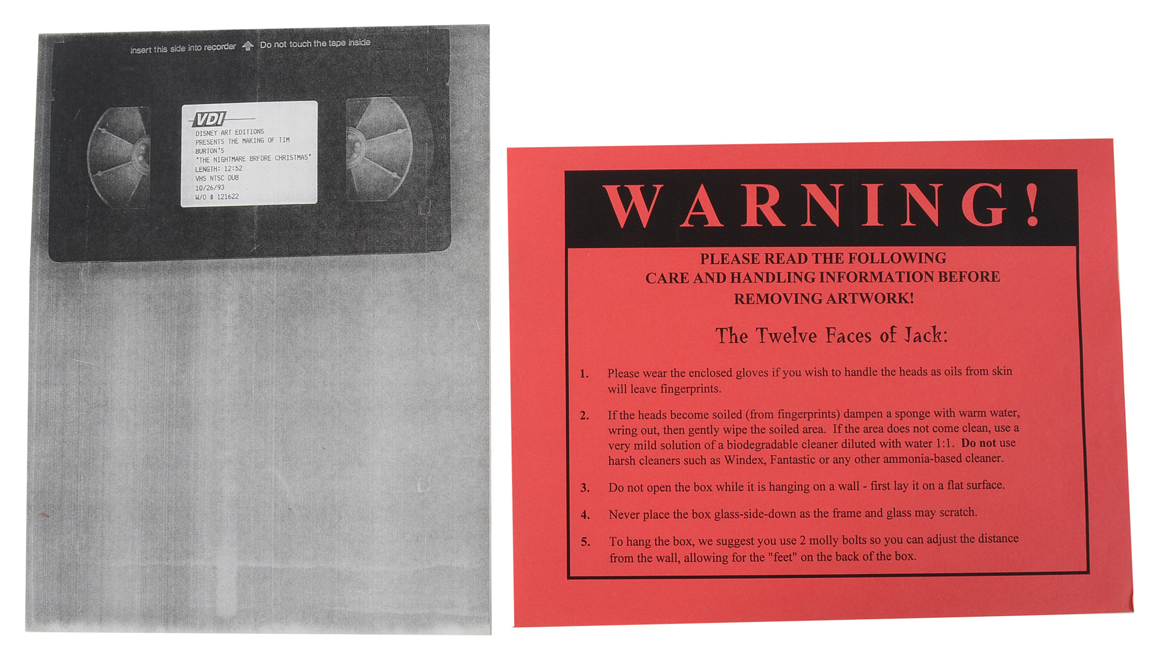 1993 Tim Burton Signed Limited Edition "The Twelve Faces of Jack" Cast Heads Art Piece