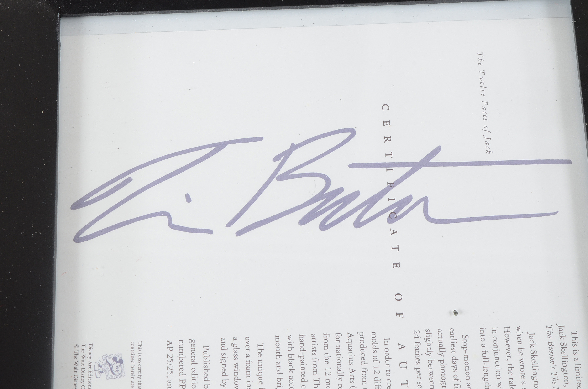 1993 Tim Burton Signed Limited Edition "The Twelve Faces of Jack" Cast Heads Art Piece