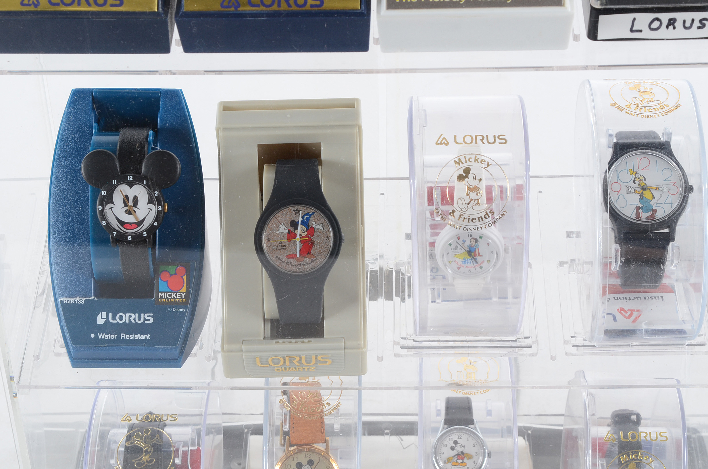Lorus Watch Display with Disney Timepieces