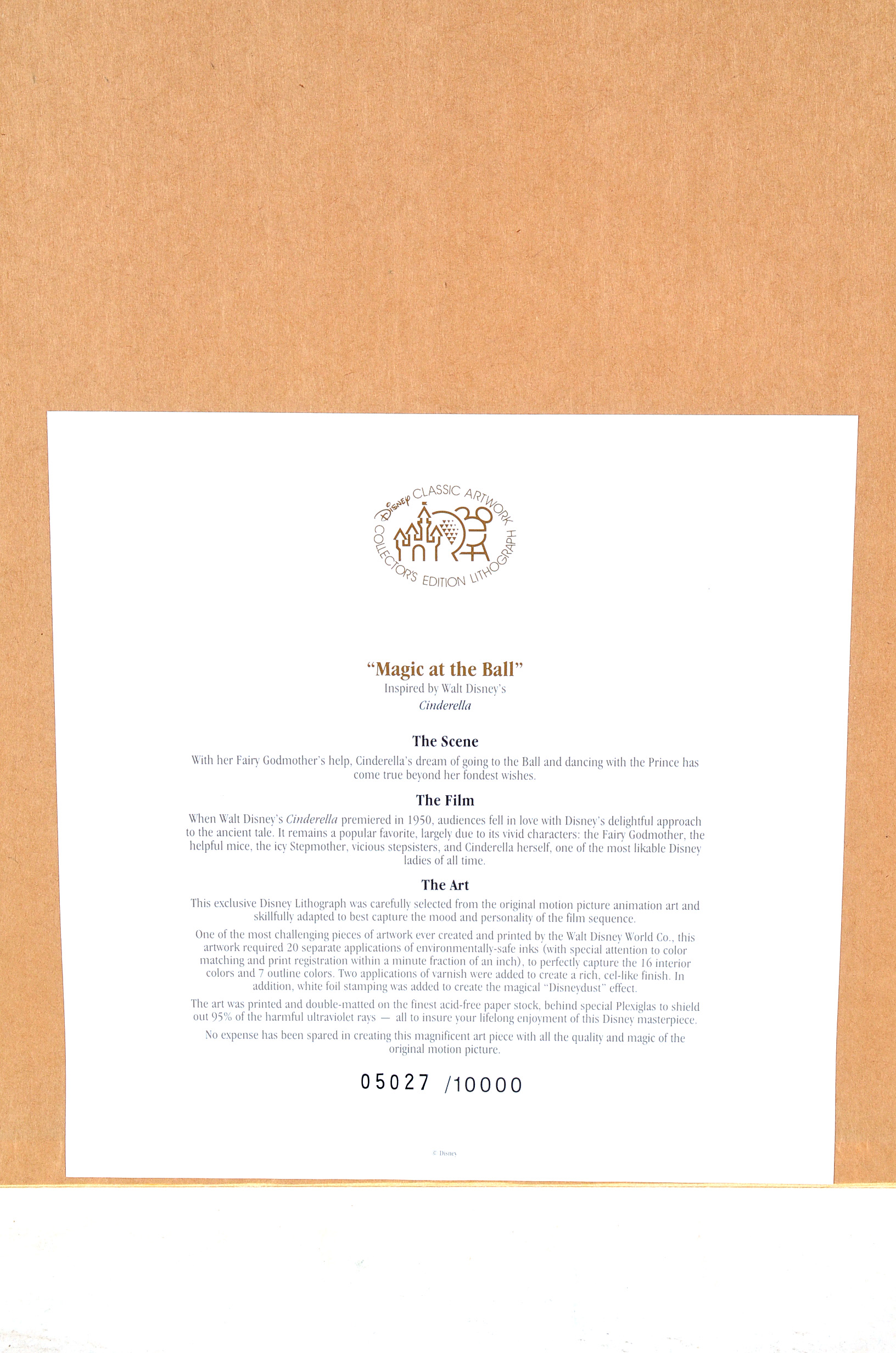 Walt Disney's "Cinderella" Limited Edition "Magic at the Ball" Lithograph