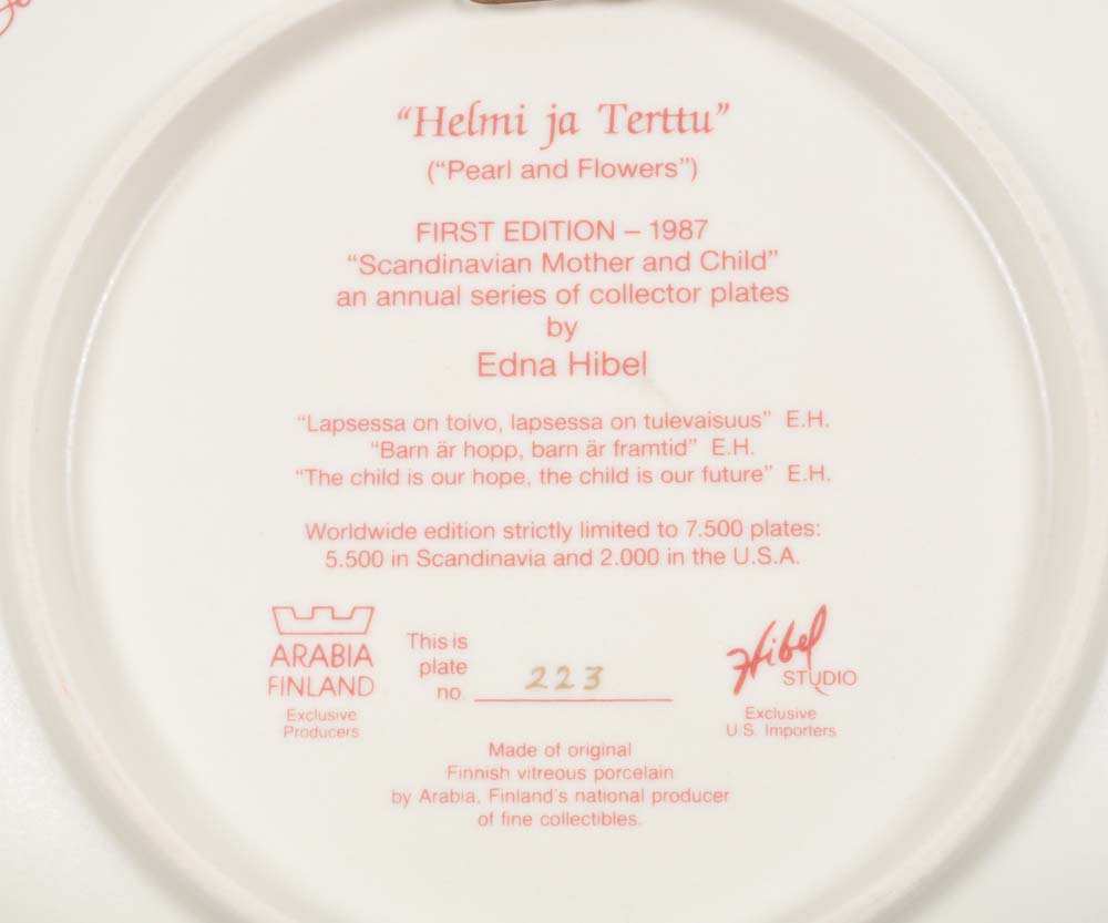Edna Hibel Collectors Plates