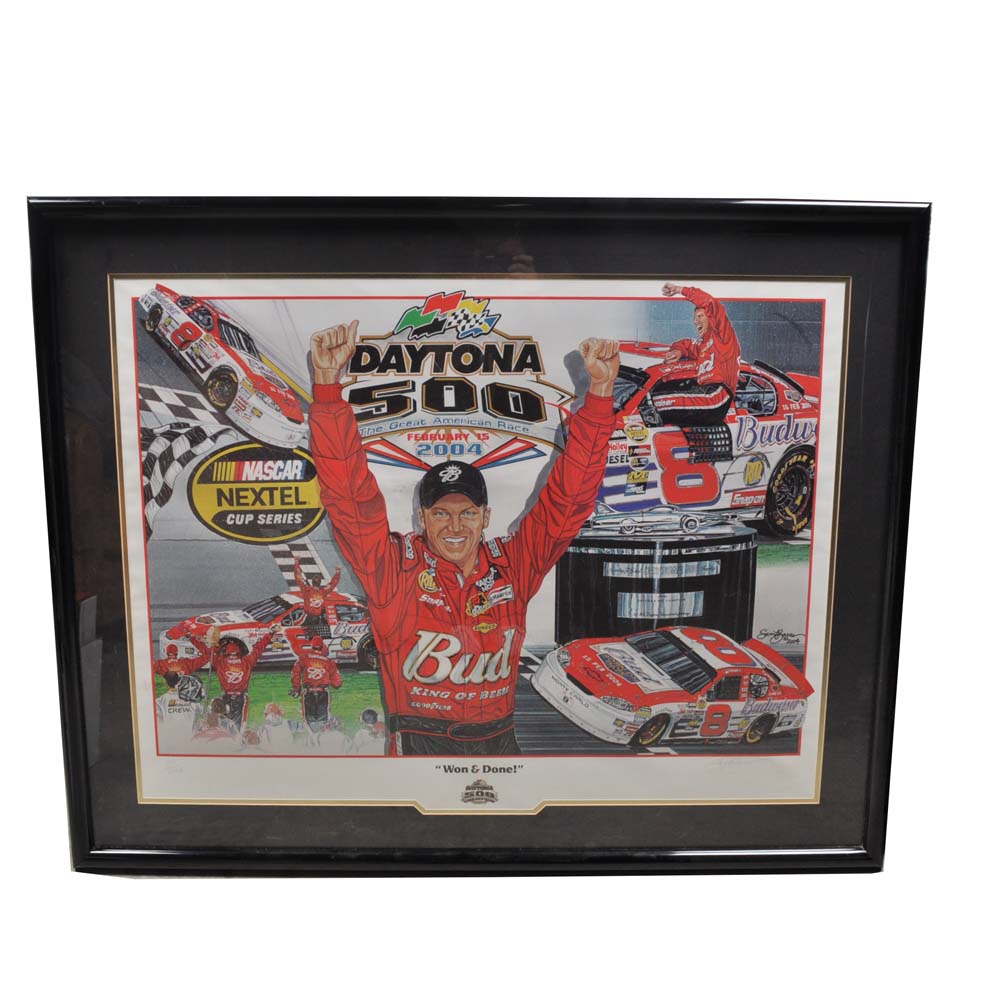 After Sam Bass Signed Limited Edition "Won and Done" Offset Lithograph