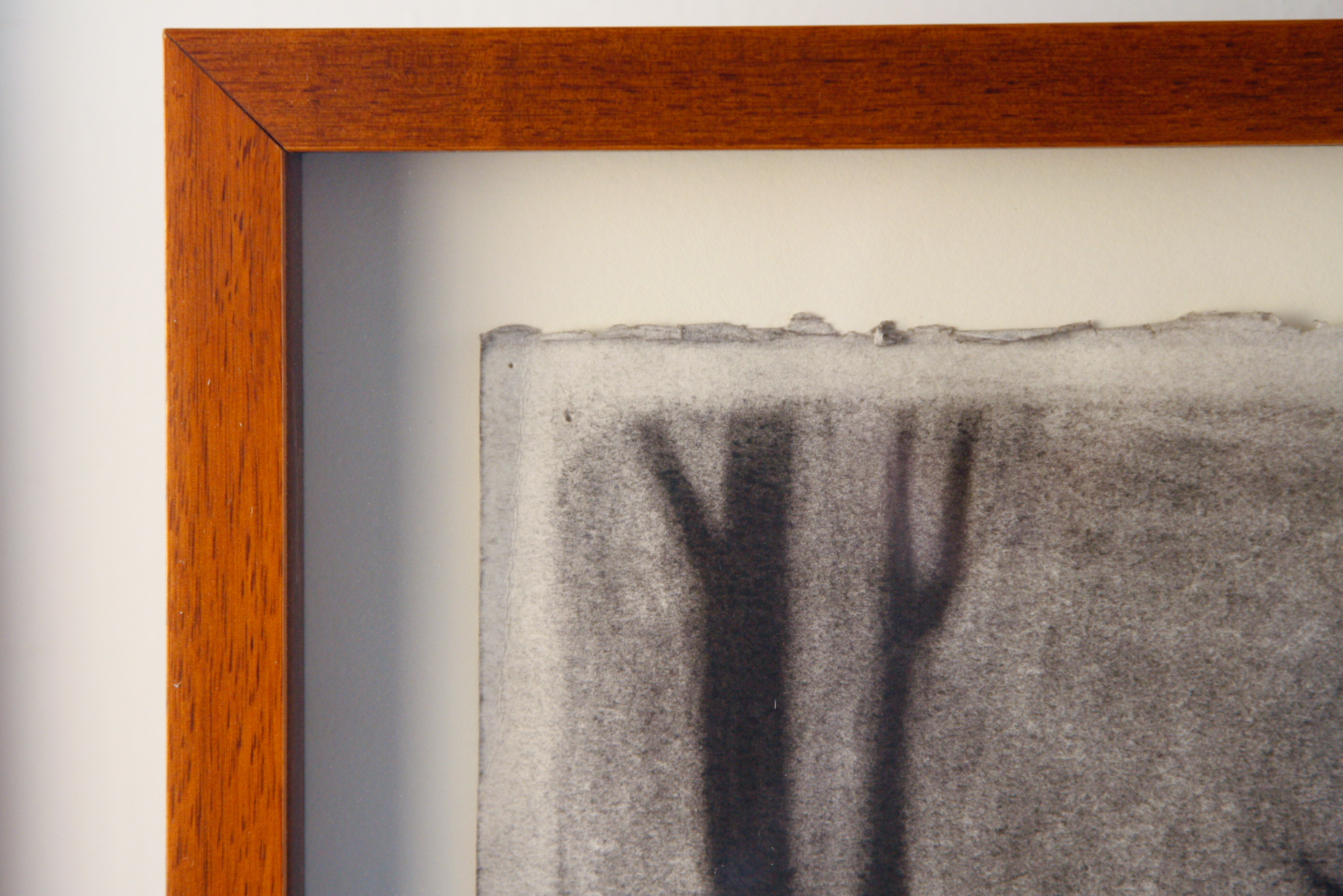 Ron Kroutel Large Charcoal Illustration on Paper "Woodside Drive/Storage"