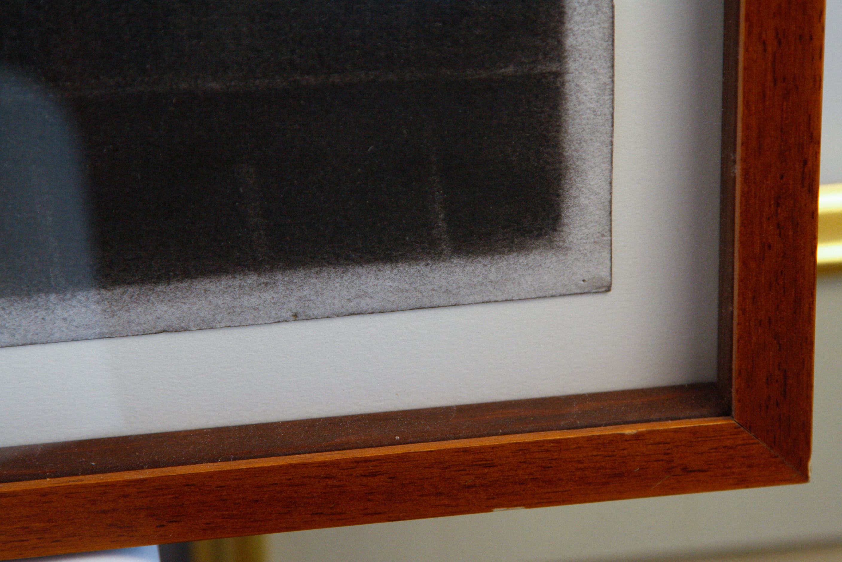 Ron Kroutel Large Charcoal Illustration on Paper "Woodside Drive/Storage"