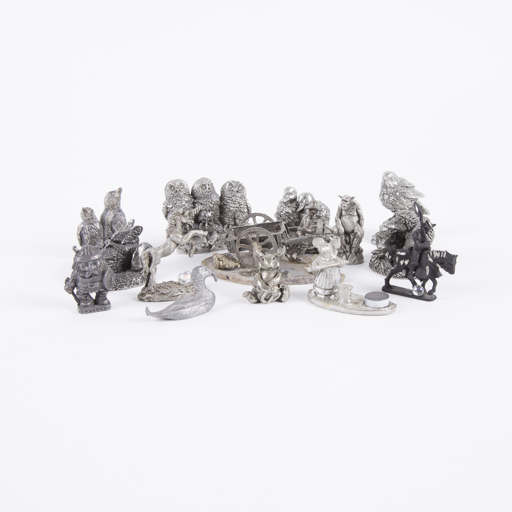 Collection of Miniature Pewter Figurines