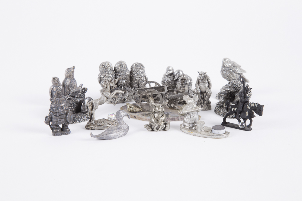 Collection of Miniature Pewter Figurines
