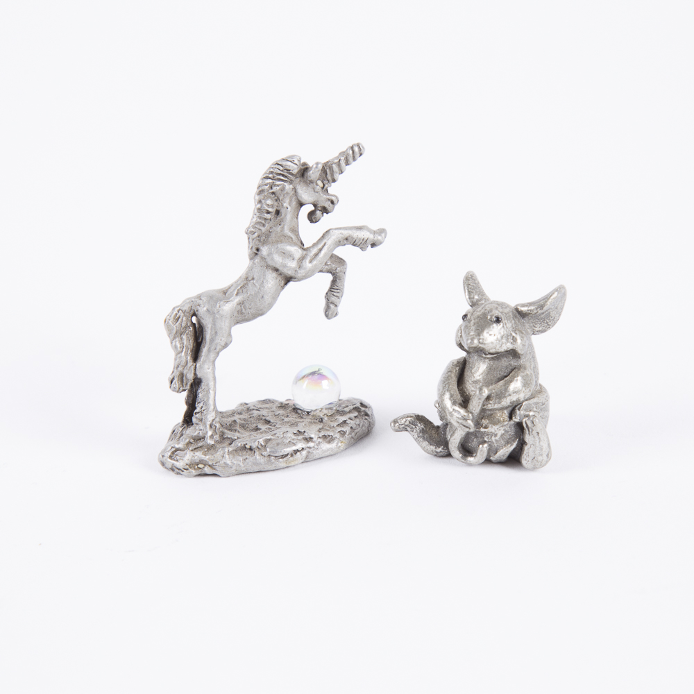 Collection of Miniature Pewter Figurines