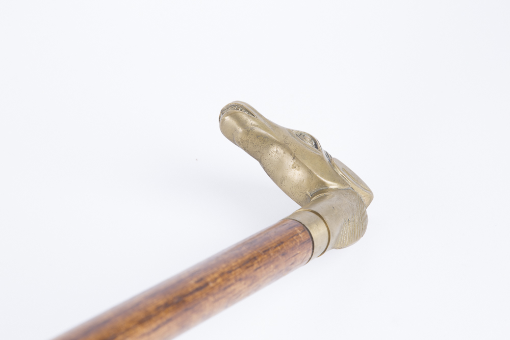 Brass Horse Head Walking Cane