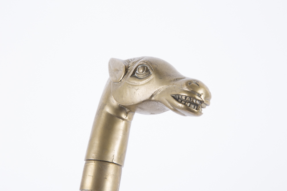 Brass Horse Head Walking Cane