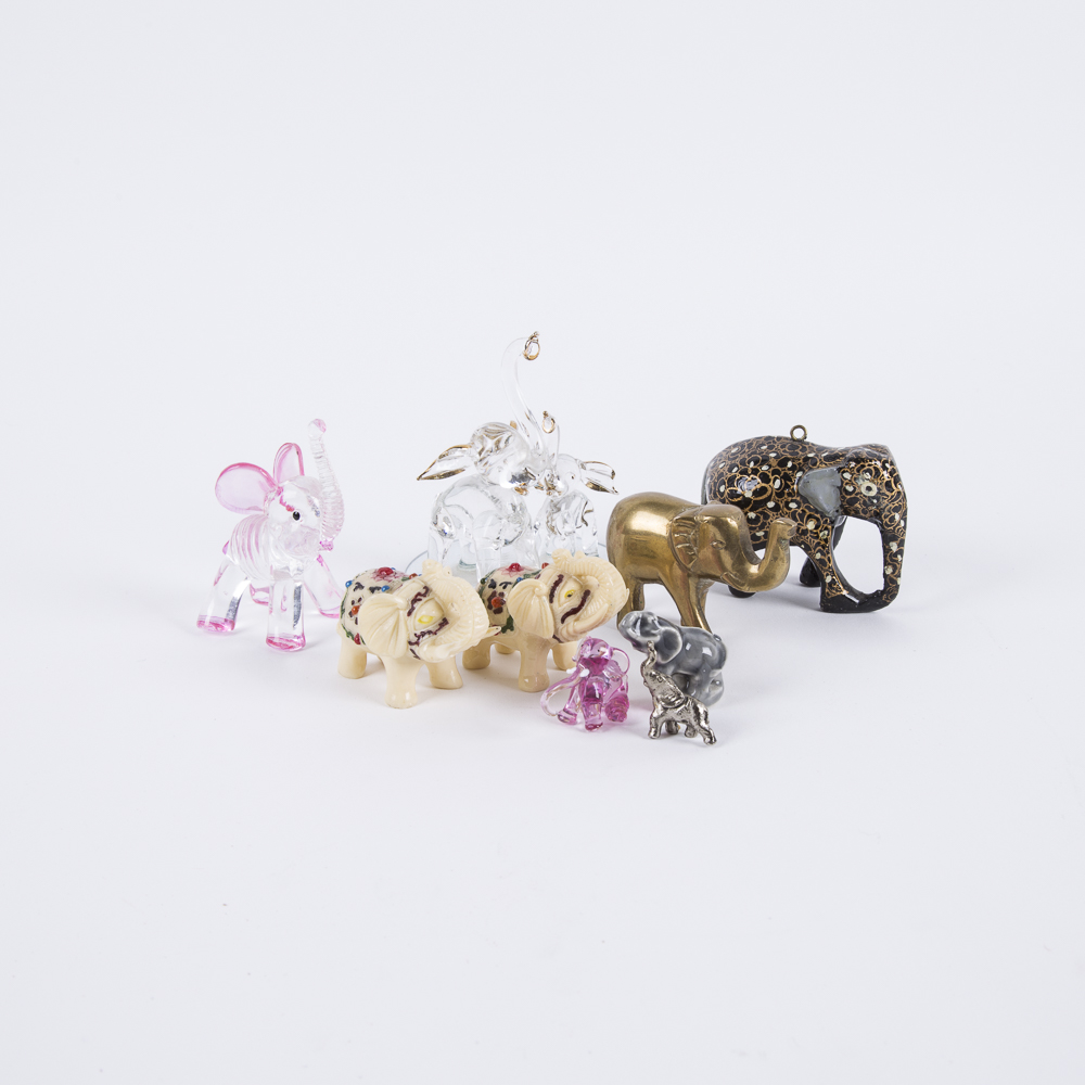 Collection of Miniature Elephant Figurines