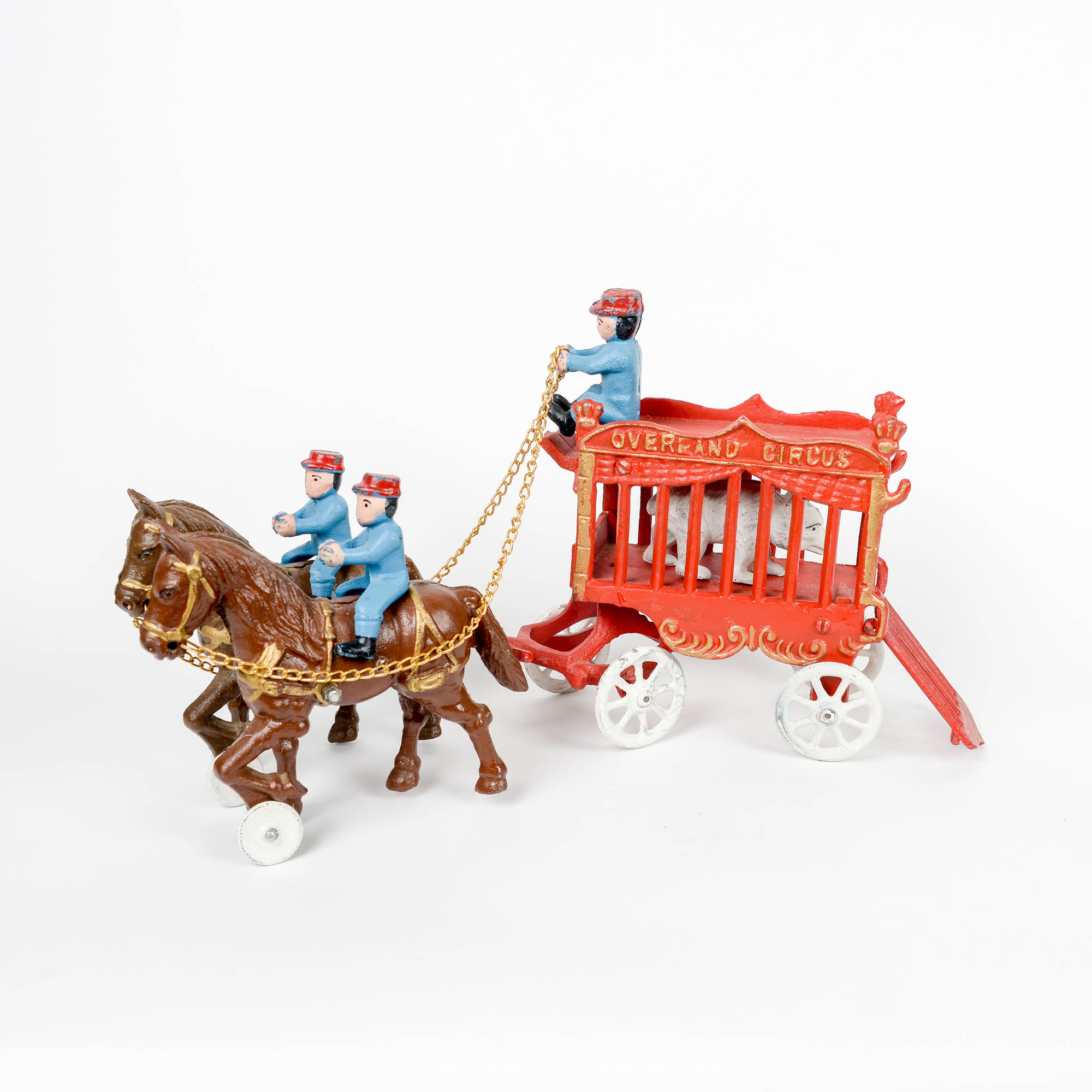 Antique Overland Circus Cast Iron Toy Circus Wagon