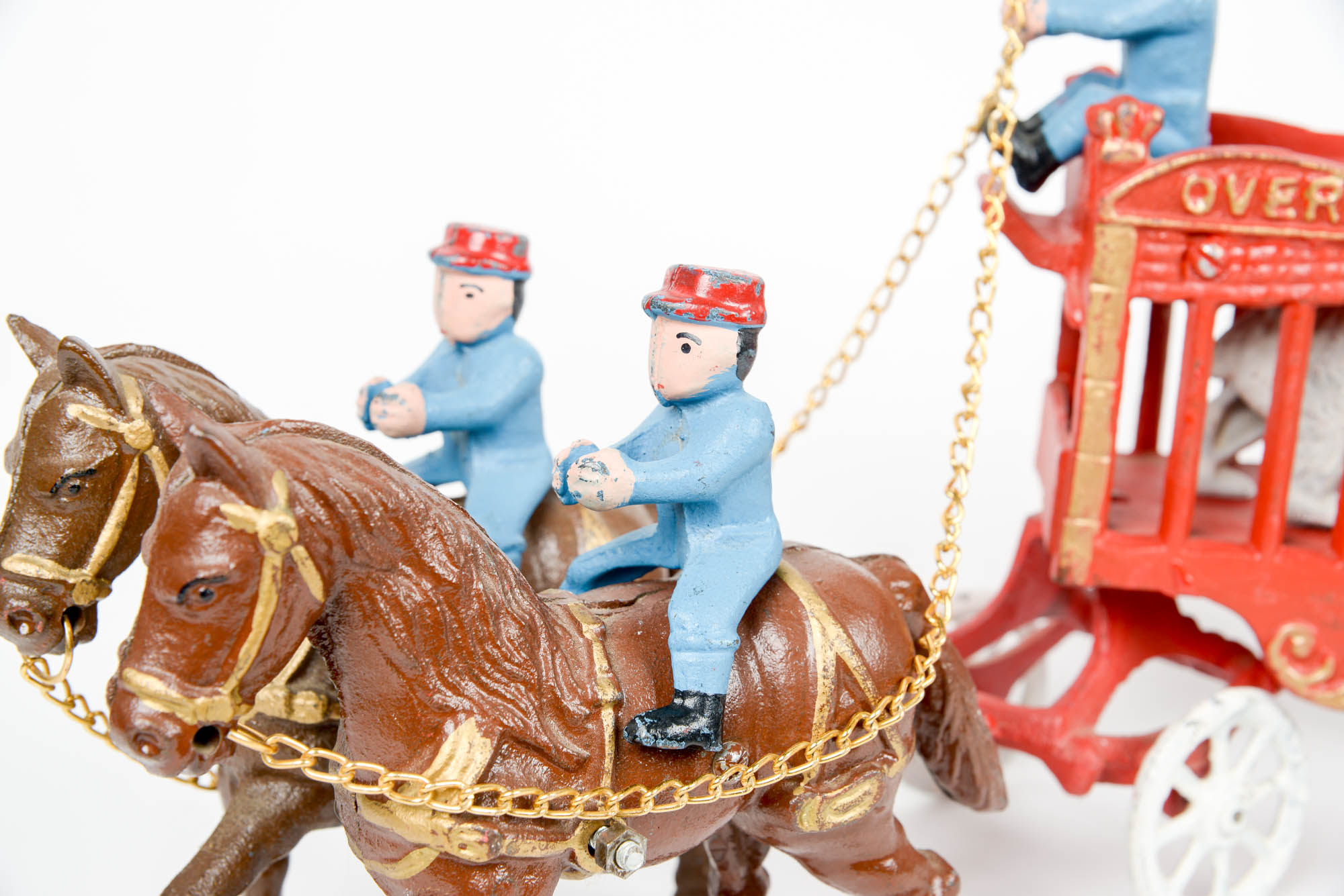 Antique Overland Circus Cast Iron Toy Circus Wagon