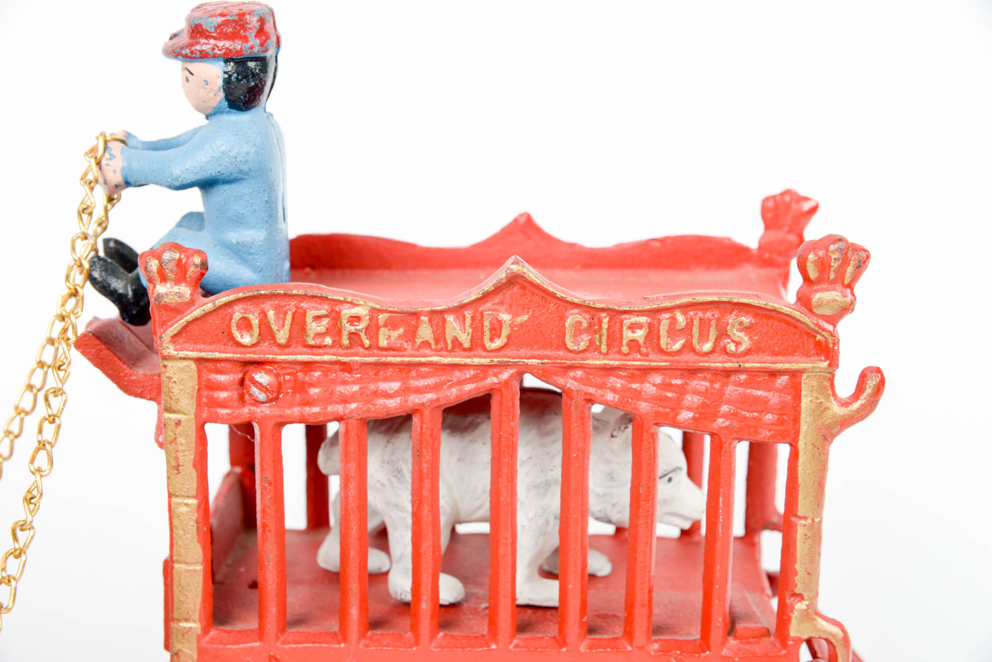 Antique Overland Circus Cast Iron Toy Circus Wagon