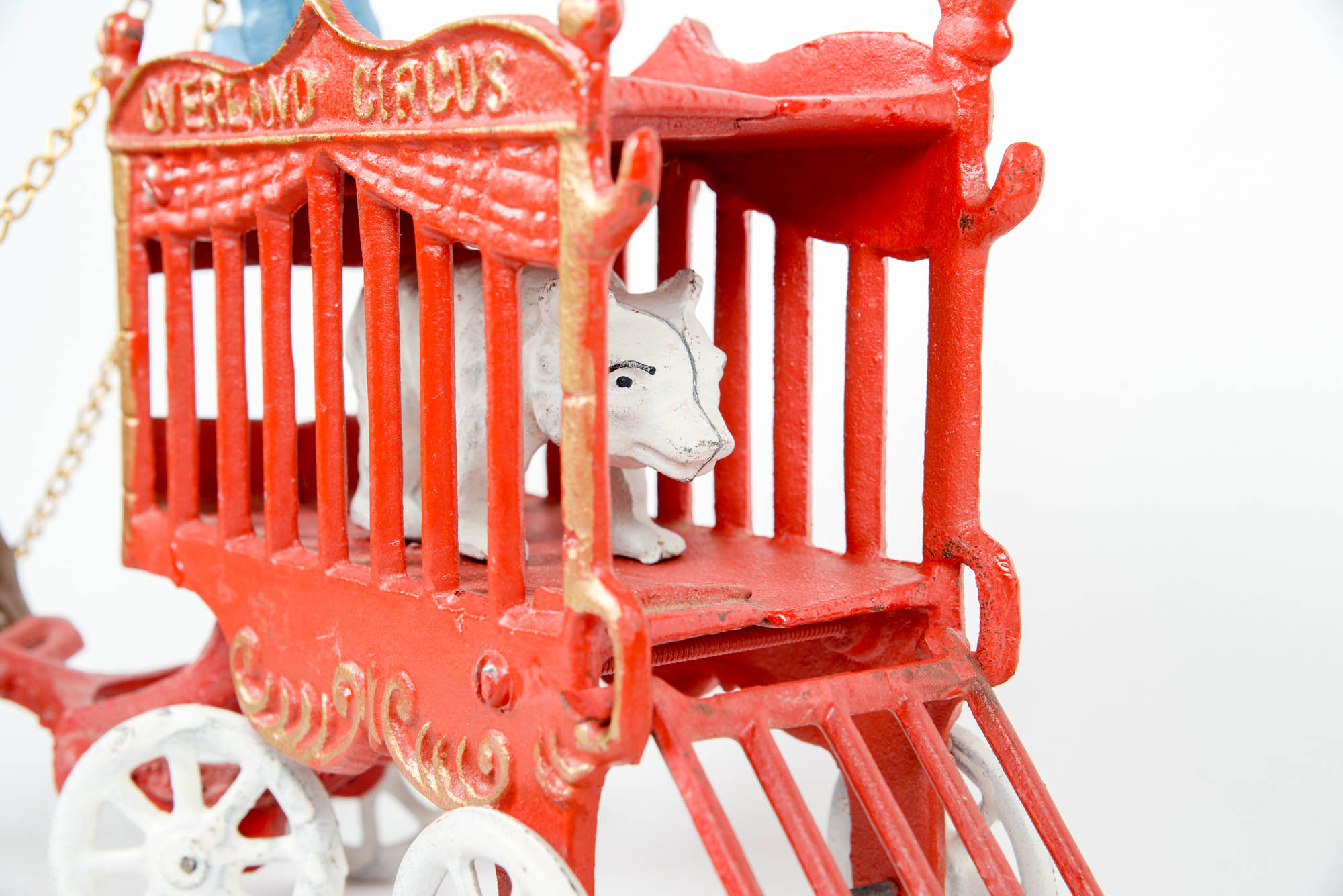 Antique Overland Circus Cast Iron Toy Circus Wagon